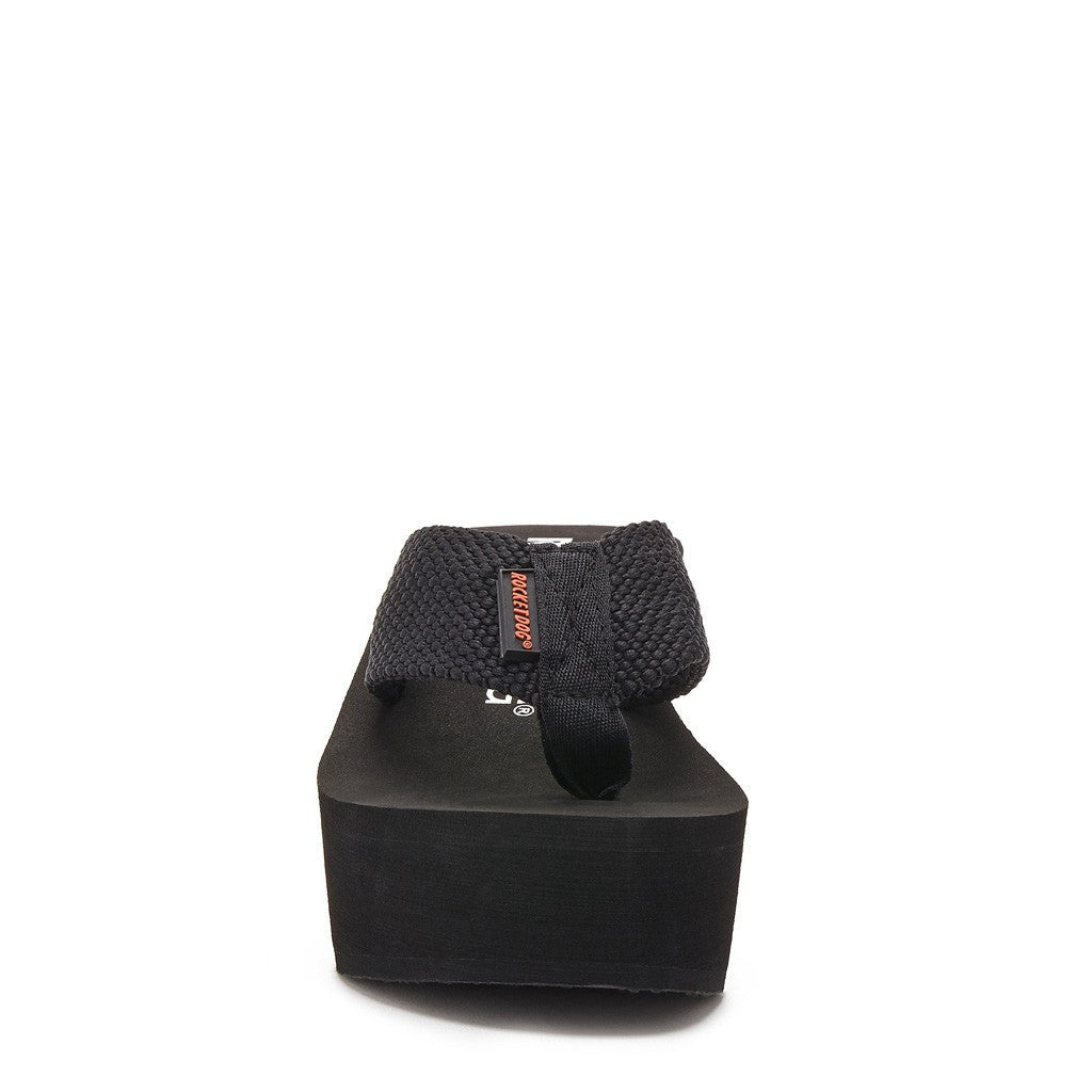 Crush Black Webbing Flip Flop