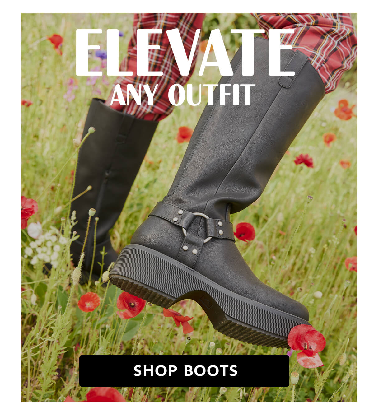 Rocket Dog Women's Issa Nome Pu Over-the-Knee Boot - Black Studded Chunky Heel Boots