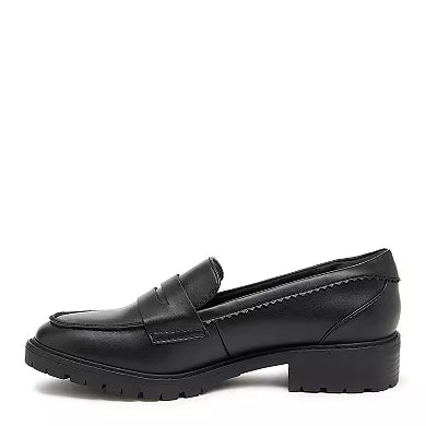 Black loafer with cushioned footbed, women's casual style – Rocket Dog North