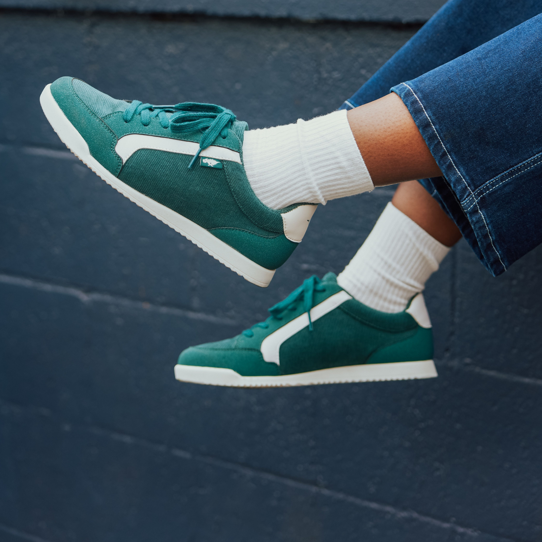 Bolt Forest Green Corduroy Sneakers