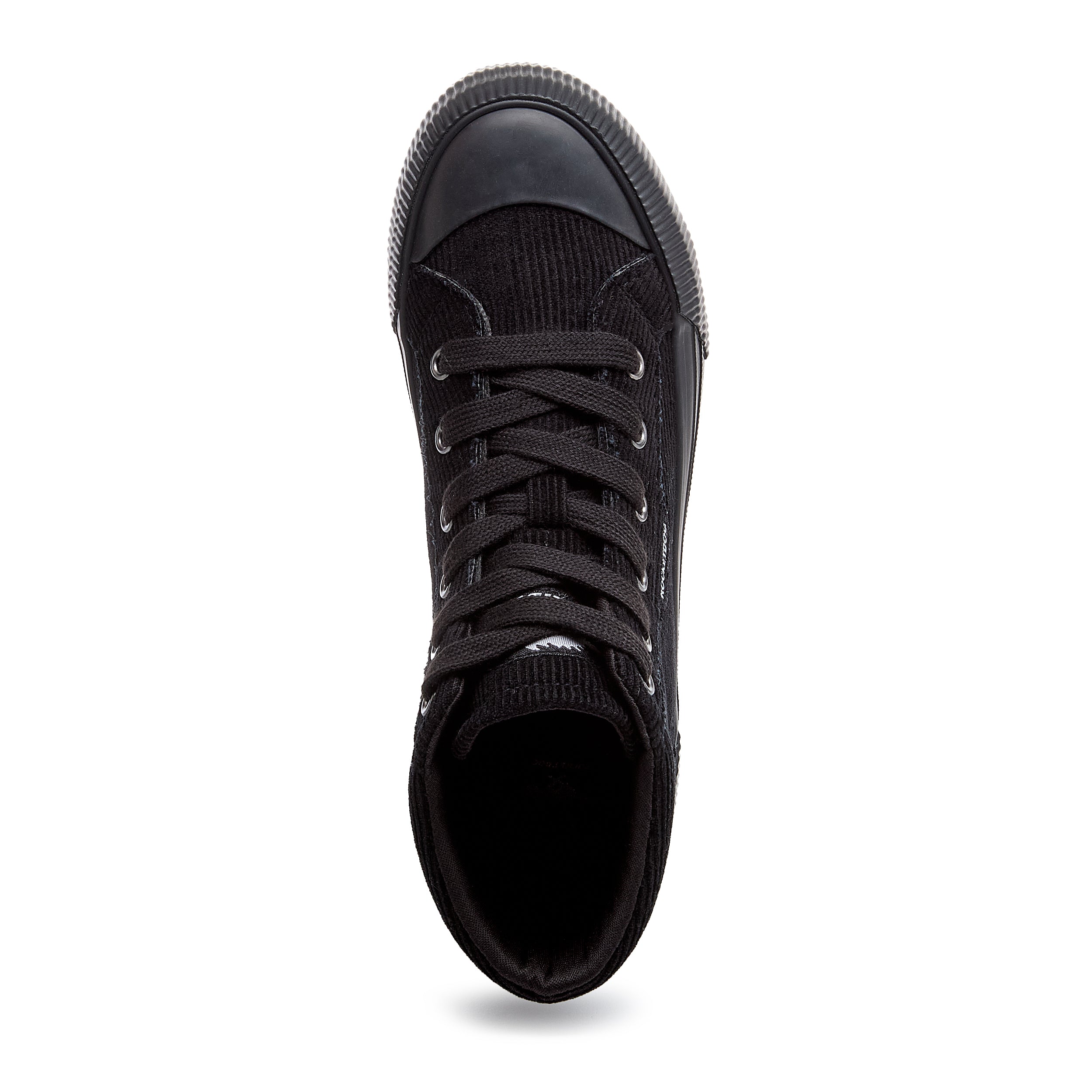 Black women's corduroy sneaker with Rocket Dog comfort, playful style