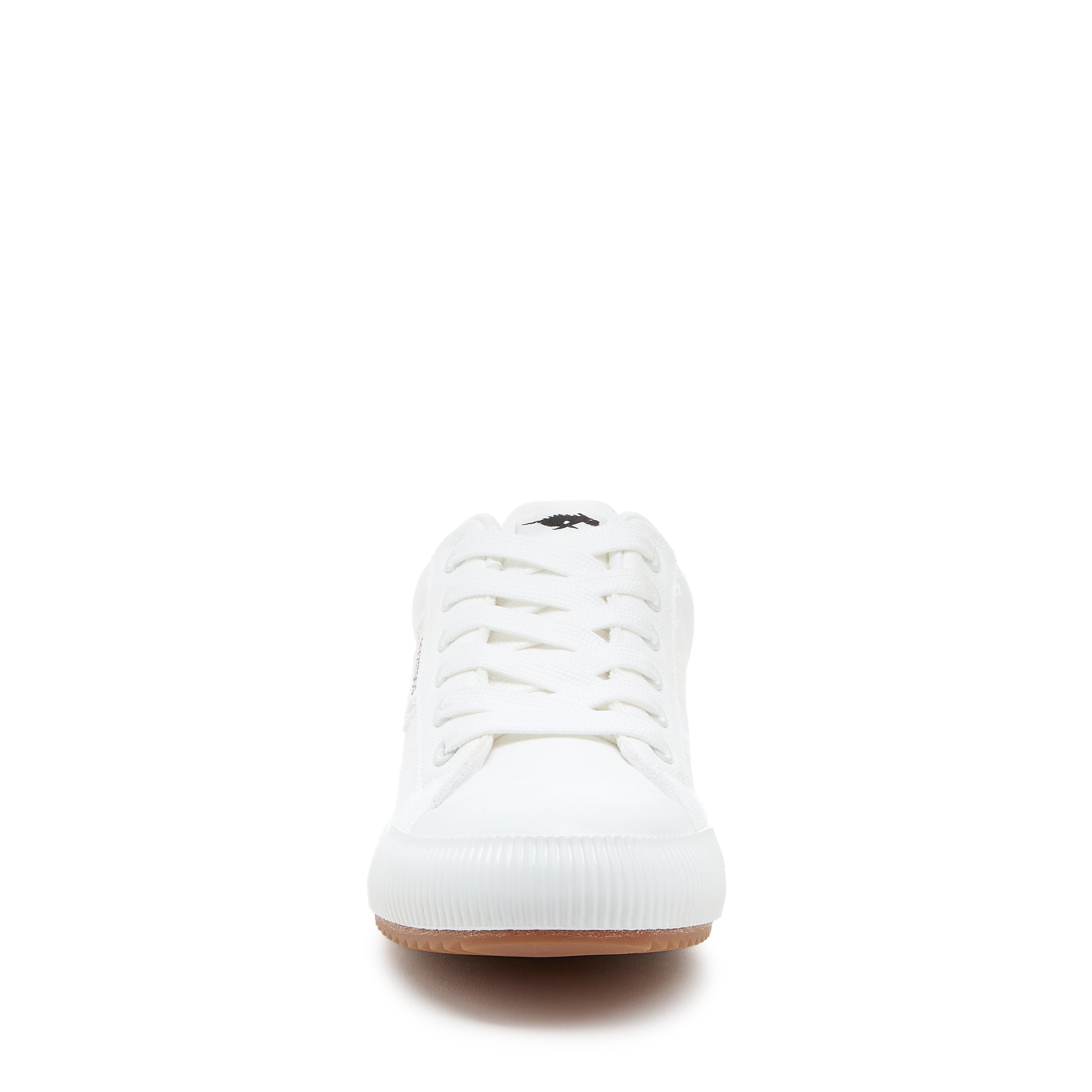 White women's sneaker with Rocket Dog comfort, playful style