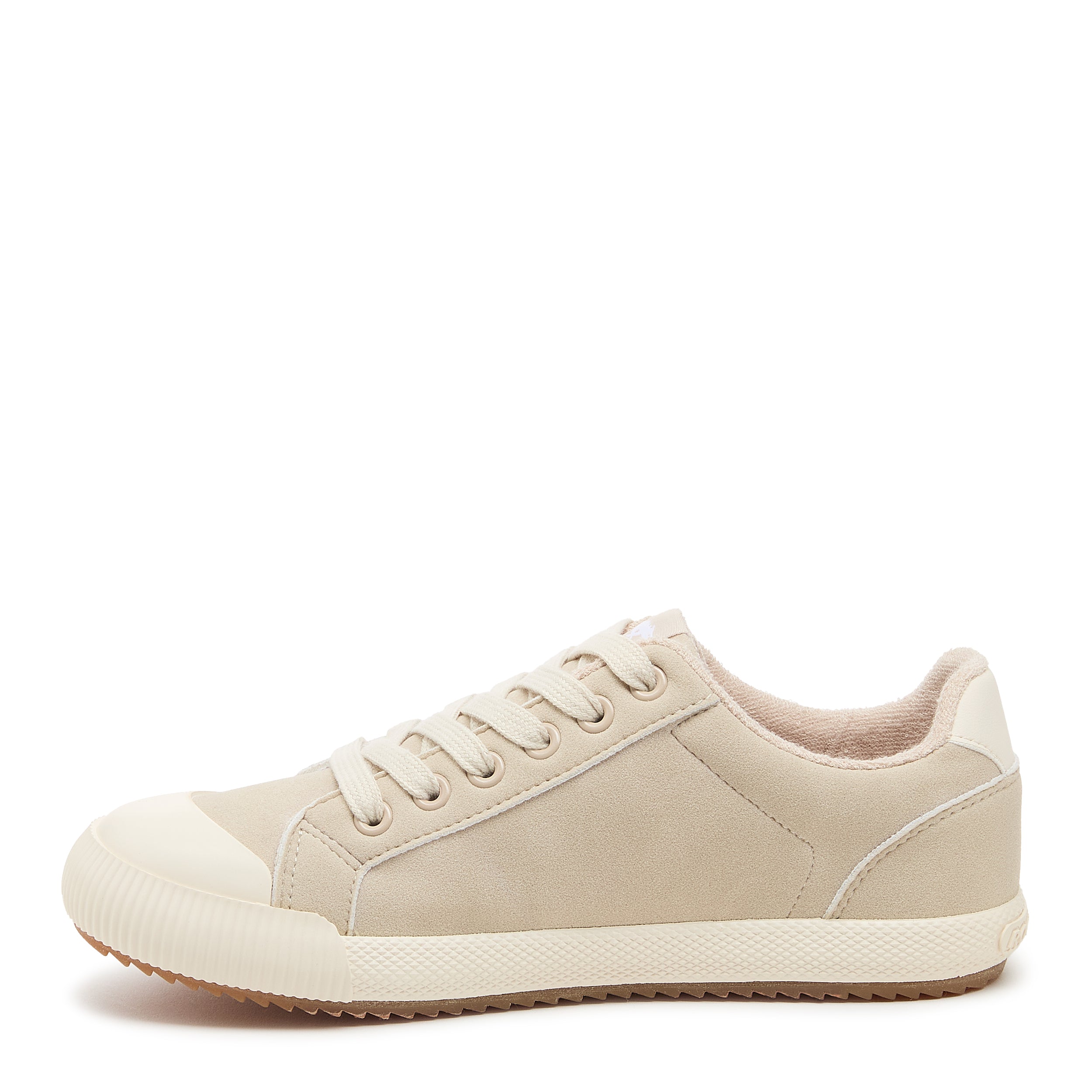 Cream sneaker with cushioned footbed, women's playful style – Rocket Dog Cheery
