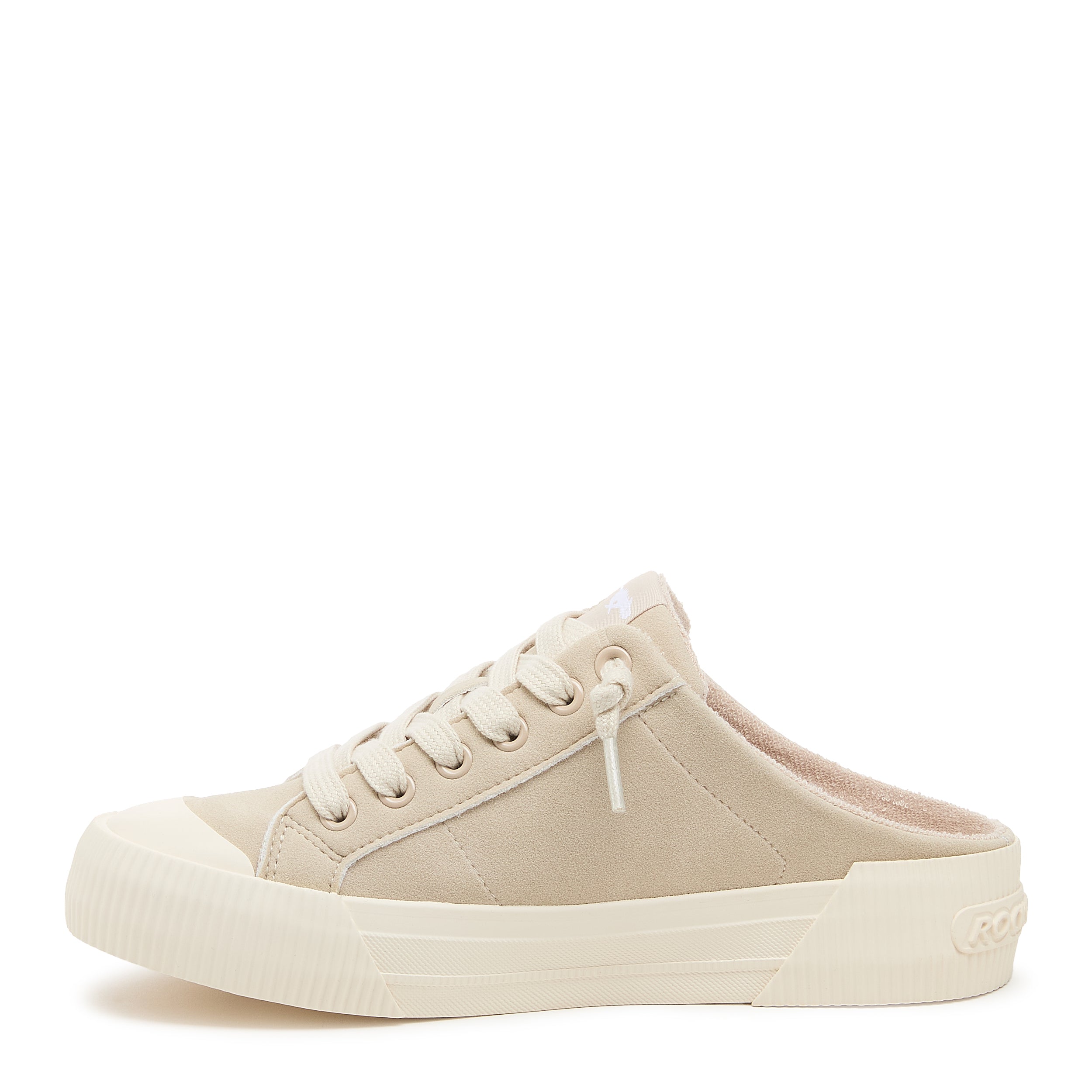 Cream sneaker with cushioned footbed, women's playful style – Rocket Dog Cheery
