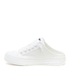 White sneaker with cushioned footbed, women's playful style – Rocket Dog Cheery