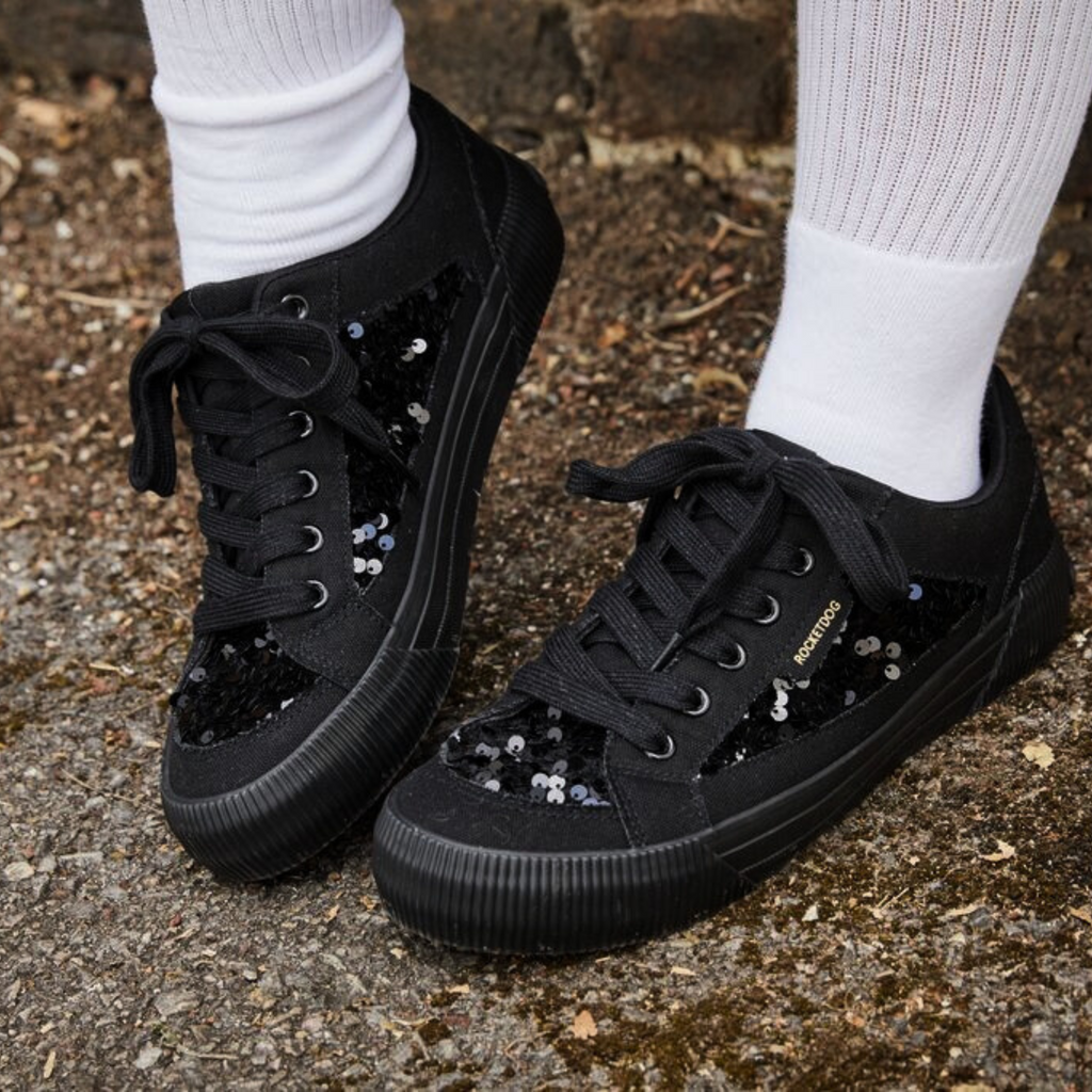 Women's black sneaker, playful and comfortable – Rocket Dog Cheery