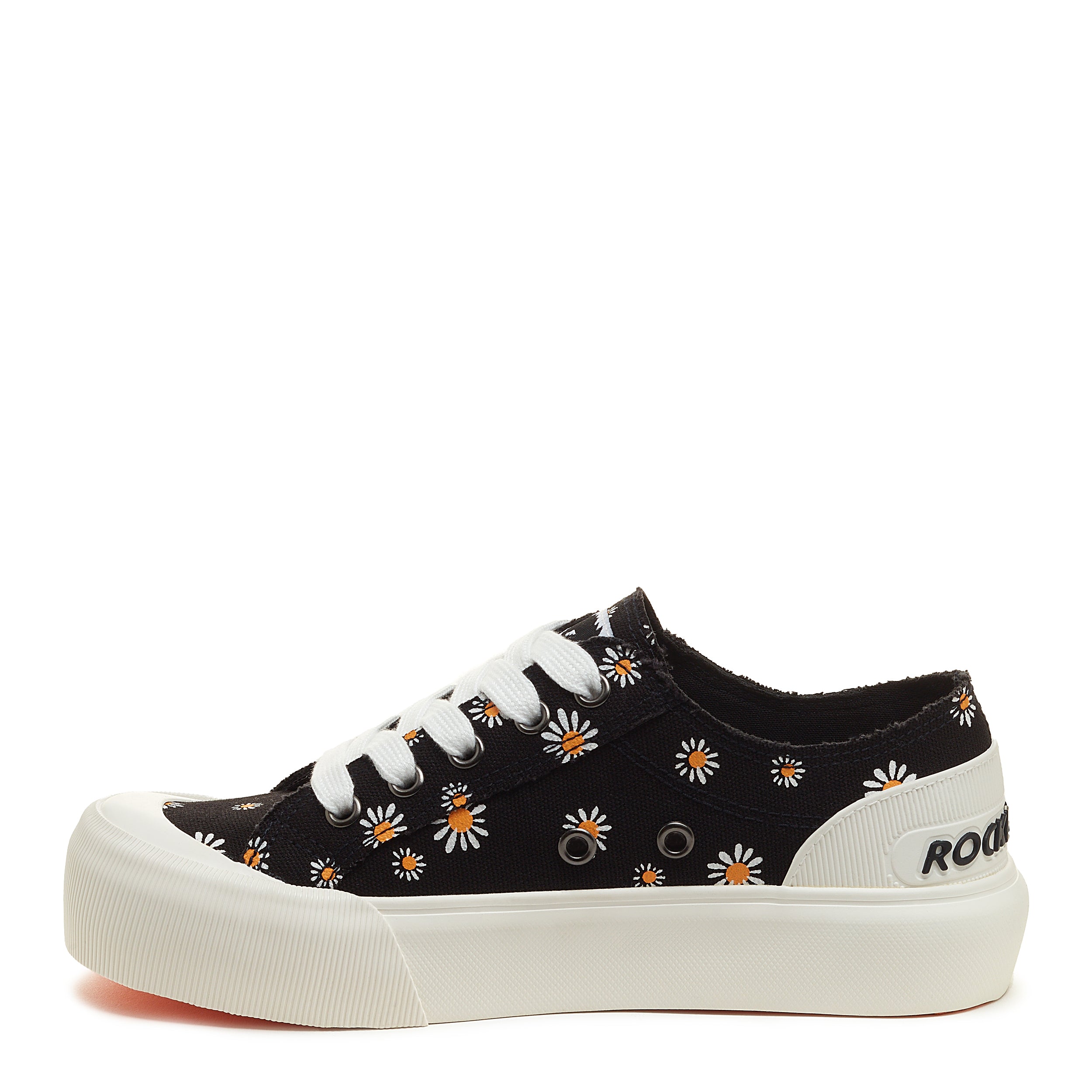 Daisy print sneaker with cushioned footbed, women's playful style – Rocket Dog Jazzin