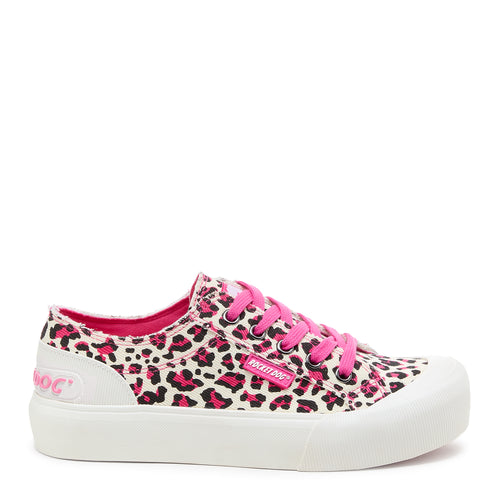 Jazzin Plus Pink Leopard Sneaker