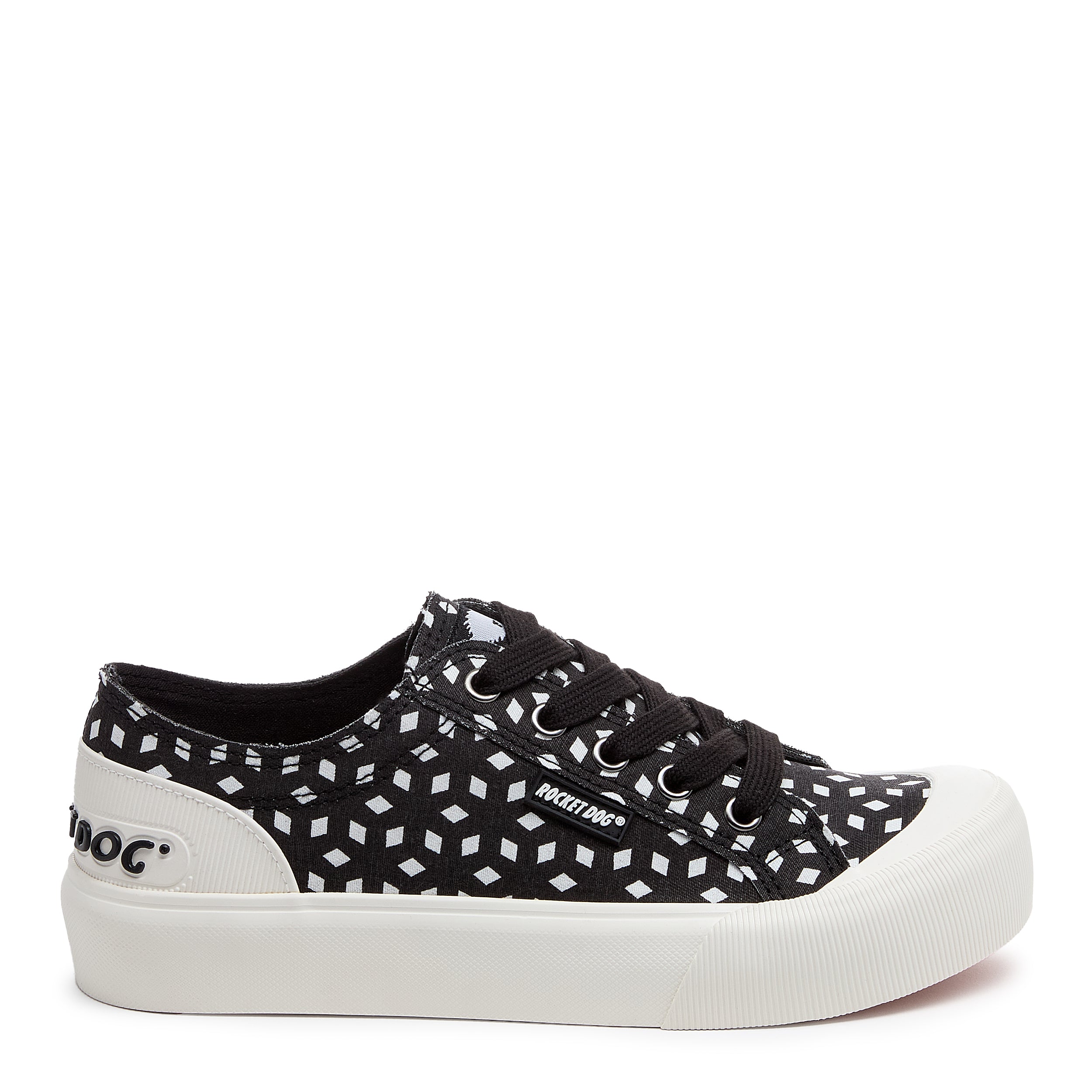 Rocket Dog Jazzin black sneaker, women's playful shoe