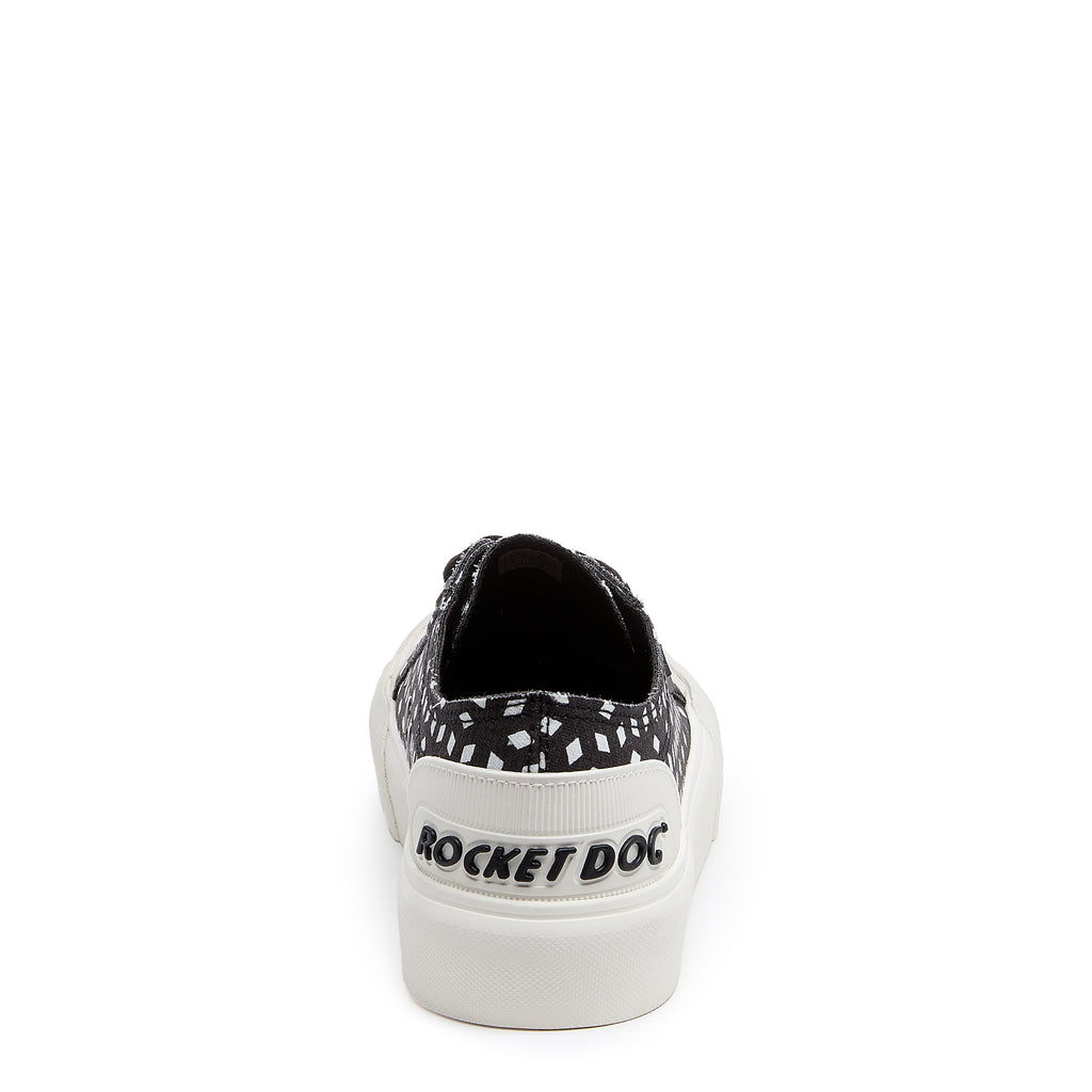 Rocket Dog Jazzin women's black sneaker, playful slip-on
