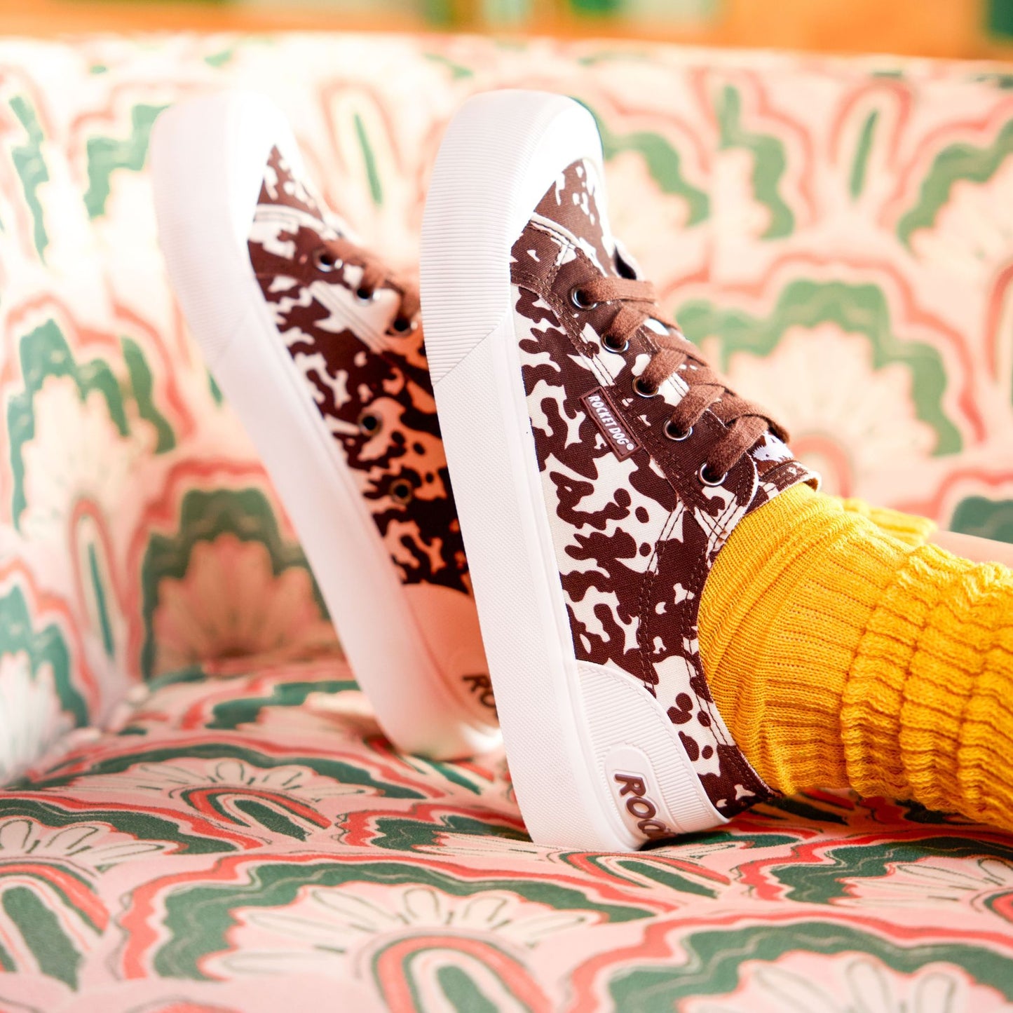 Jazzin Plus Cow Print Sneaker