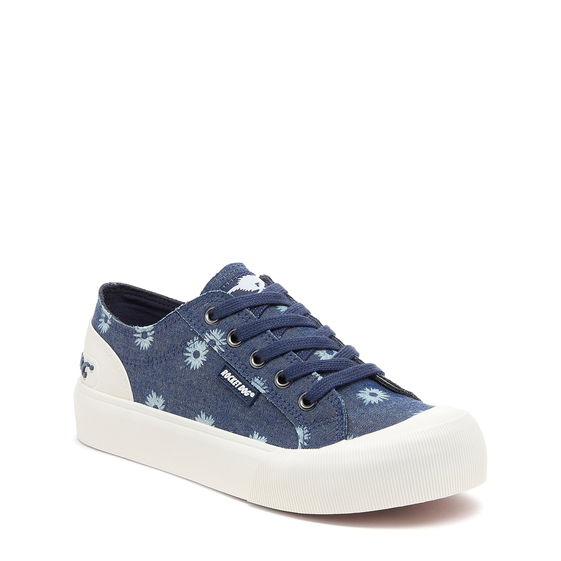 Rocket Dog Jazzin Plus Denim Blue Floral Print Women's Platform sneakers