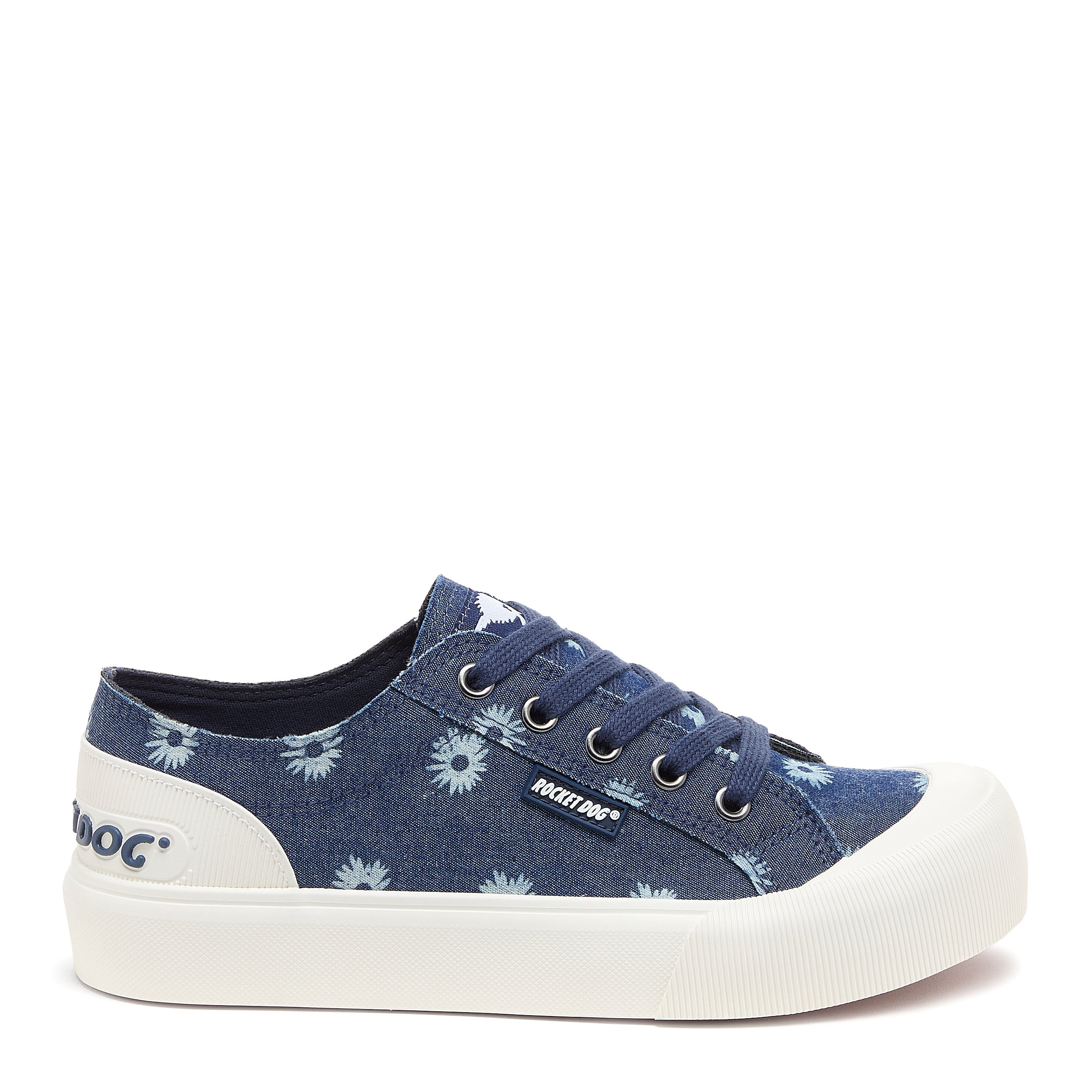 Rocket Dog Jazzin Plus Denim Blue Floral Print Women's Platform