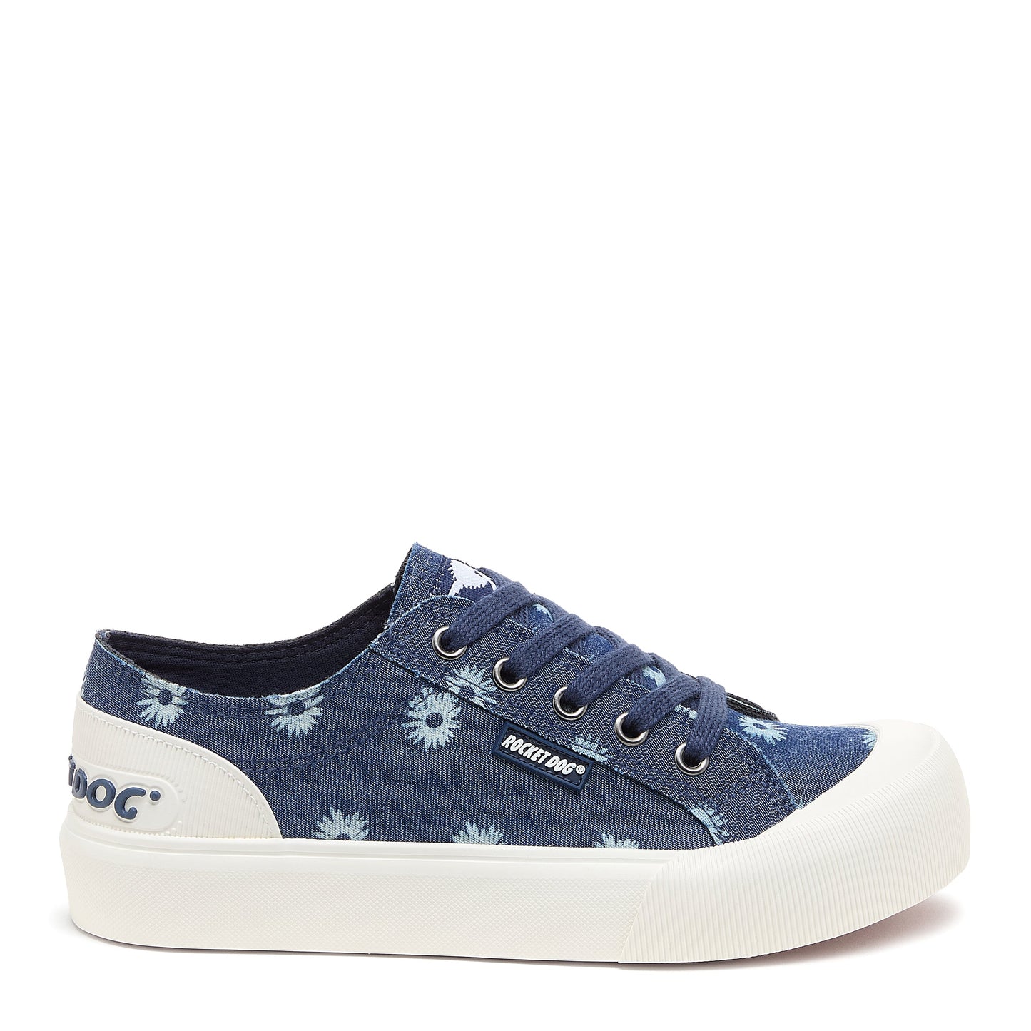 Rocket Dog Jazzin Plus Denim Blue Floral Print Women's Platform sneakers