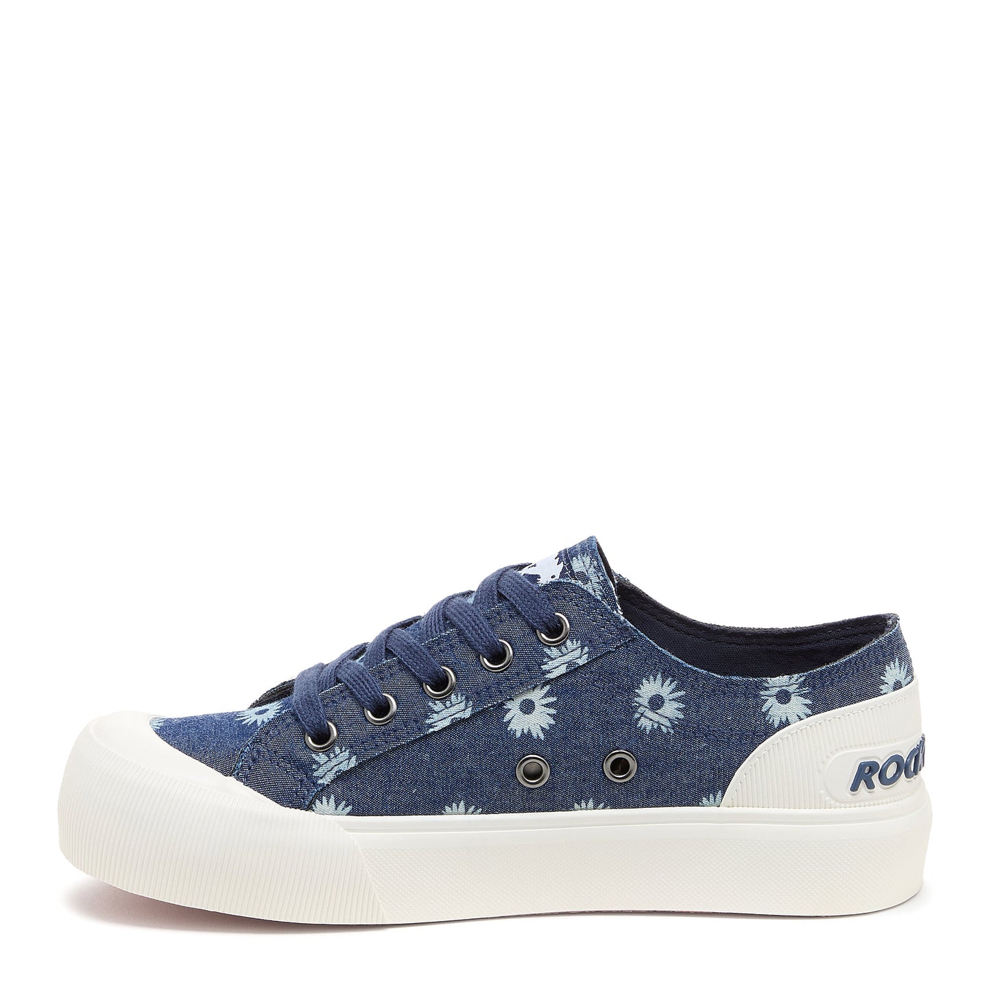 Rocket Dog Jazzin Plus Denim Blue Floral Print Women's Platform sneakers