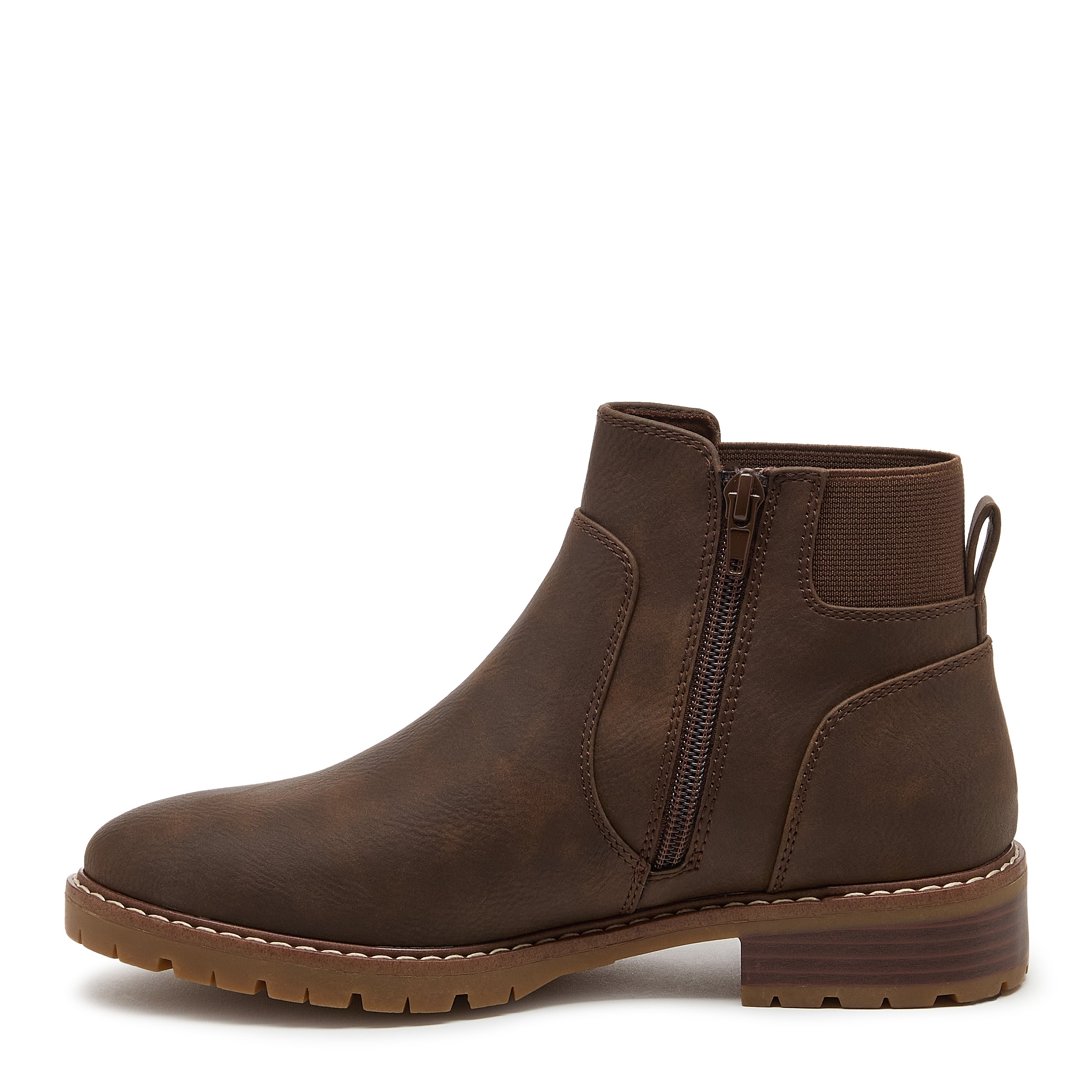Brown bootie with cushioned footbed, women's casual style – Rocket Dog Noelani
