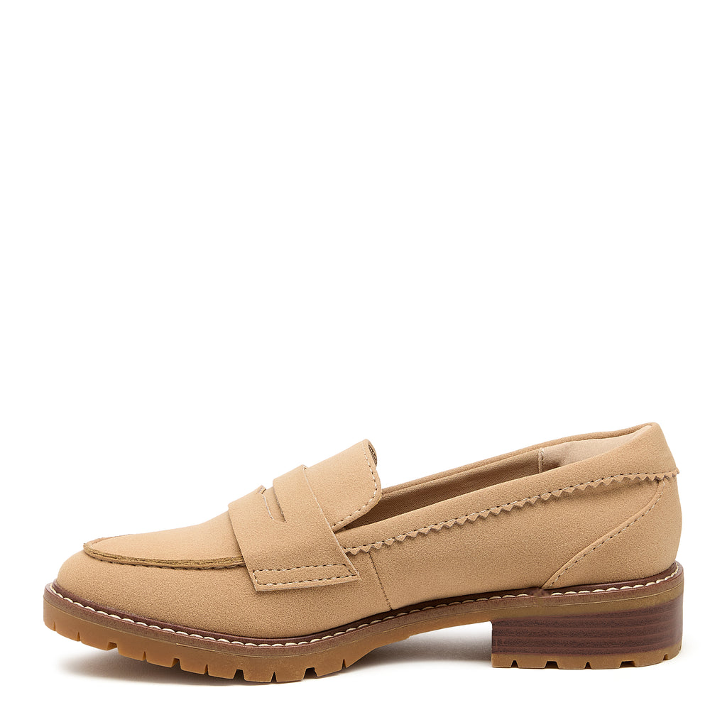 Taupe loafer with cushioned footbed, women's casual style – Rocket Dog North