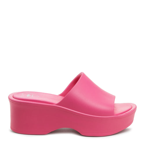 Petal Hot Pink Platform Slide Sandal