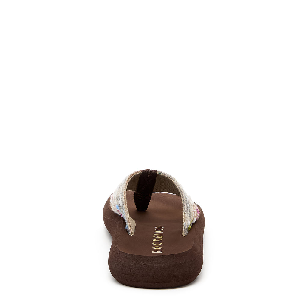 Women's casual brown woven flip flop, easy everyday wear – Rocket Dog Spotlight