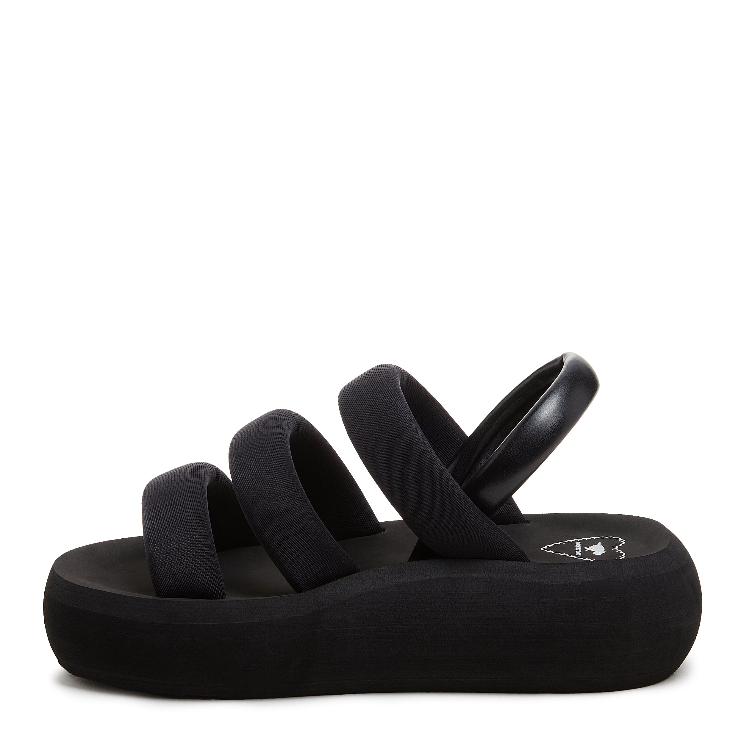 Black sandal with cushioned footbed, women's everyday style – Rocket Dog Smile