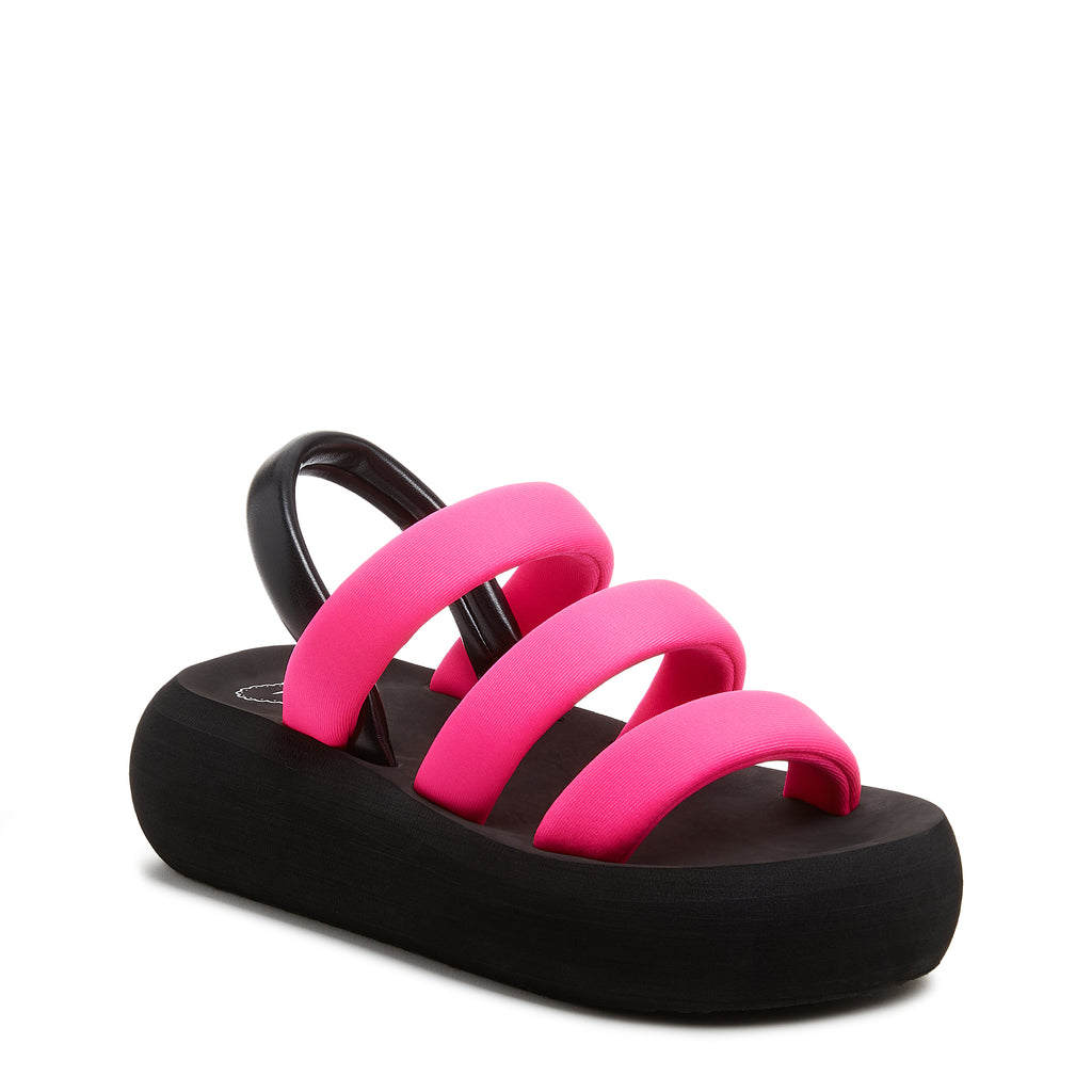 Pink sandal with cushioned footbed, women's everyday style – Rocket Dog Smile