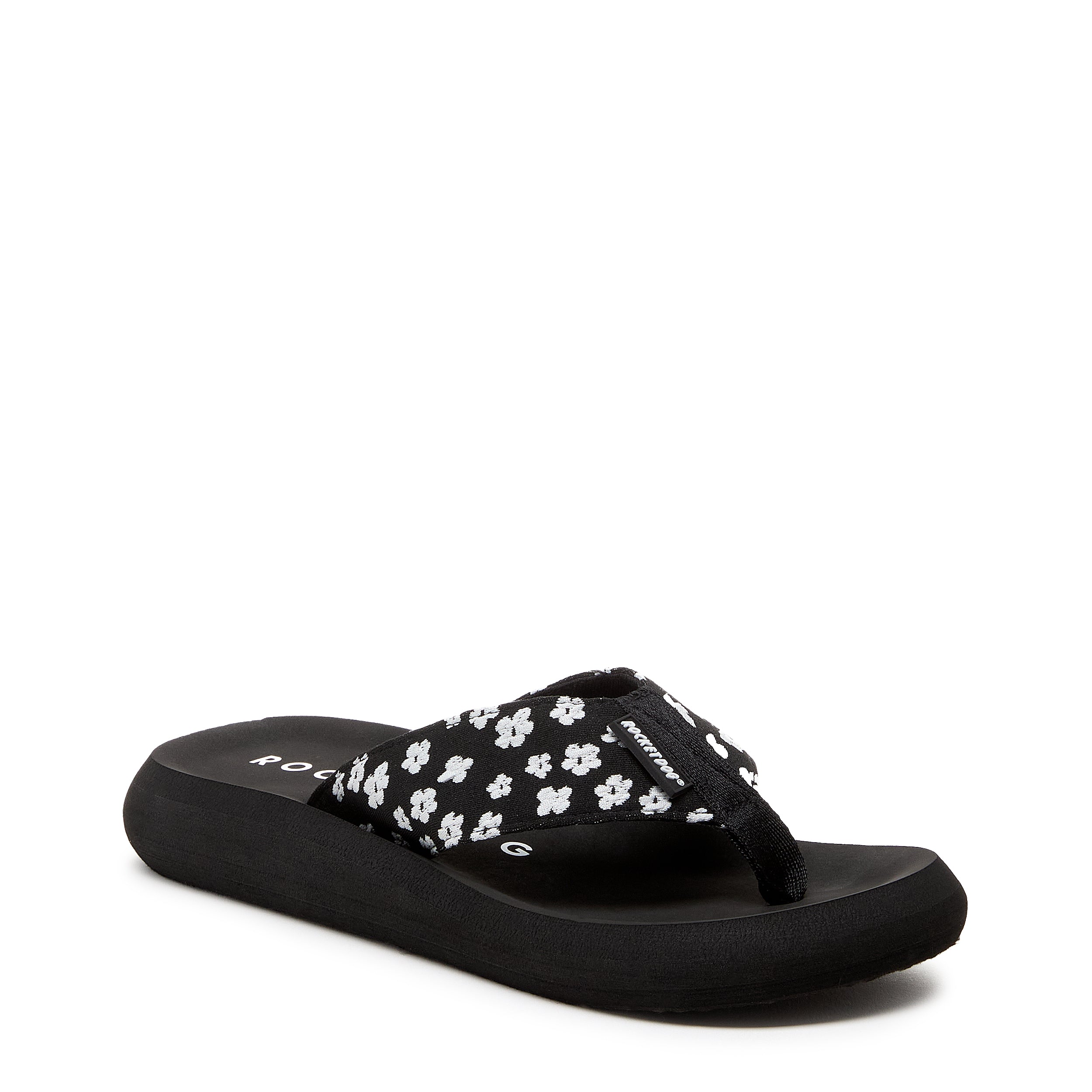 Women's black flip flop, casual and comfortable – Rocket Dog Spotlight