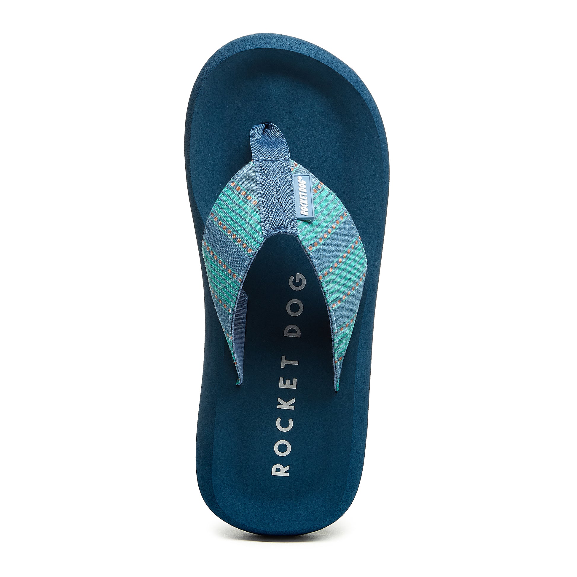 Slide into summer with Rocket Dog® Spotlight Blue Stripe Flip Flops.