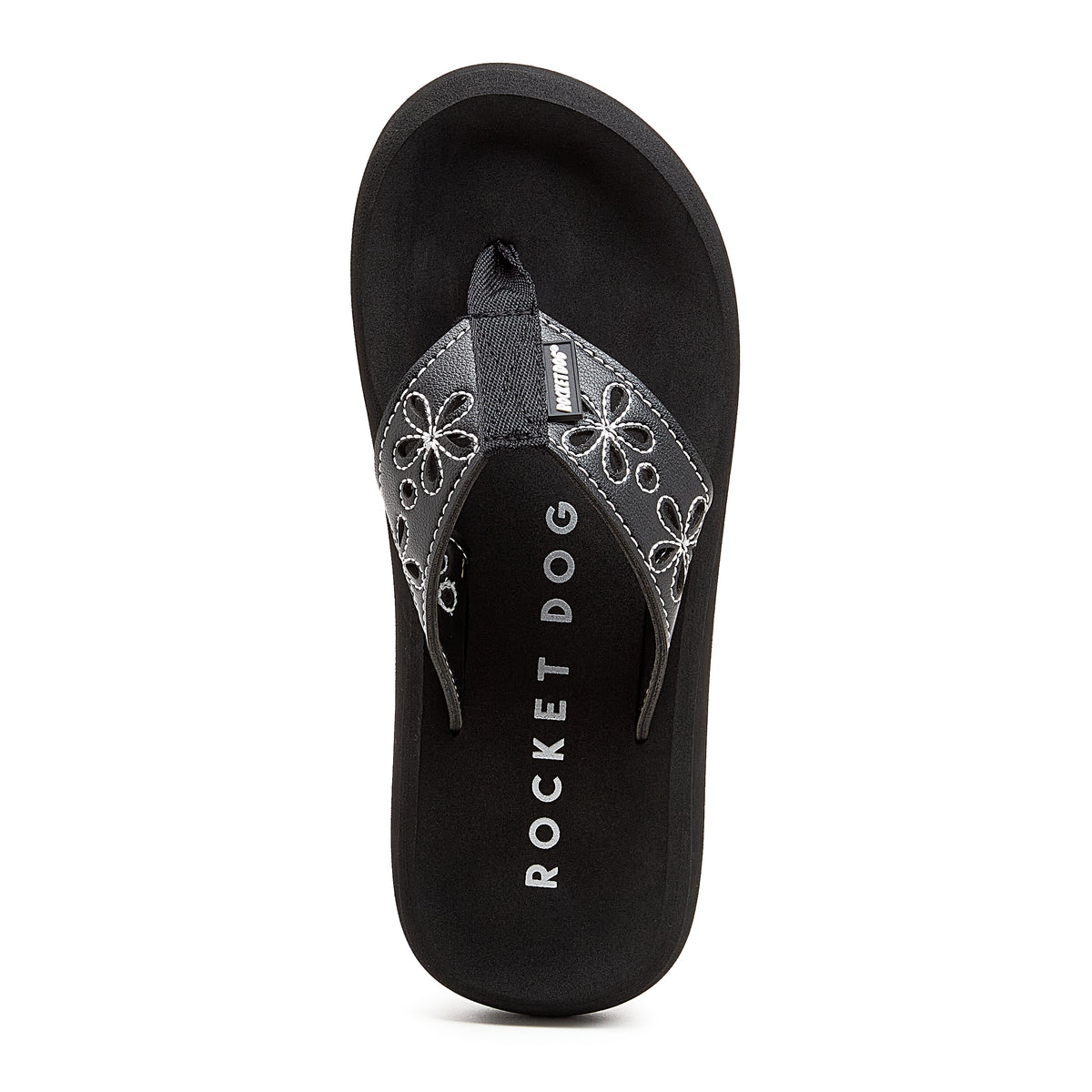 Black women's stitch flip flop with Rocket Dog comfort, casual style