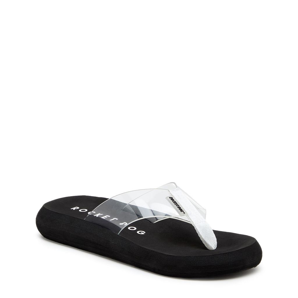 Women's clear flip flop, casual and comfortable – Rocket Dog Sunset