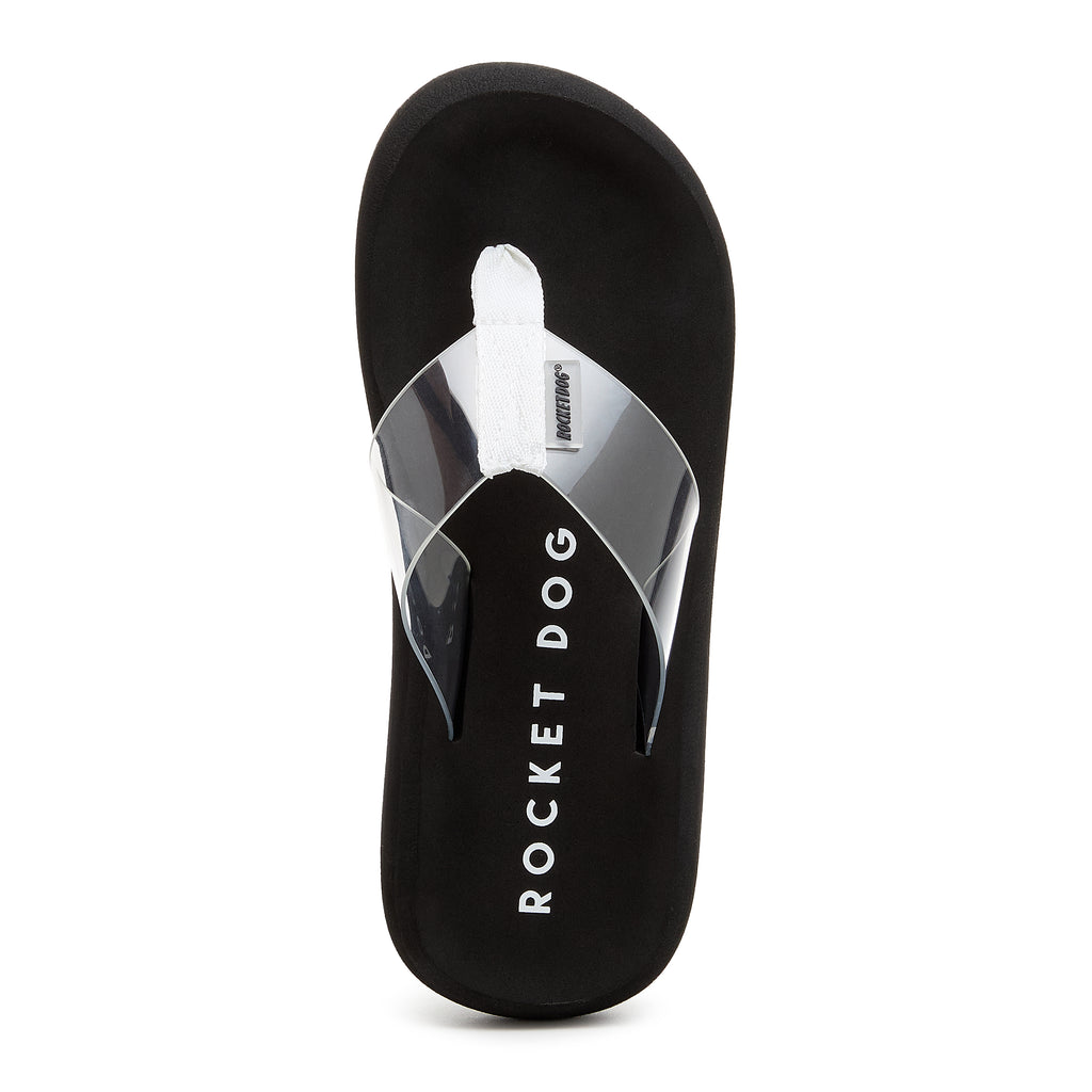 Clear women's flip flop with Rocket Dog comfort, casual style