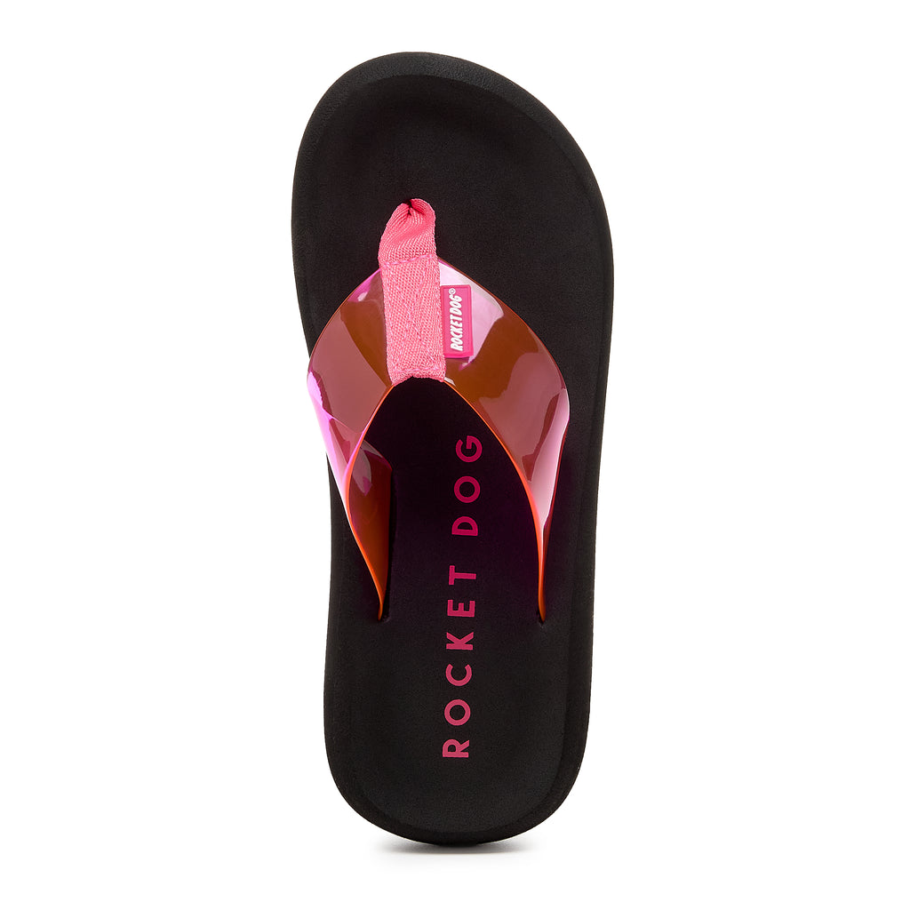 Clear women's flip flop with Rocket Dog comfort, casual style