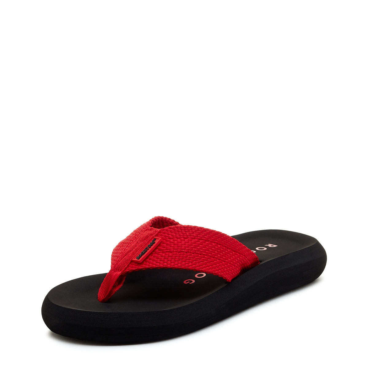 Women's red webbing flip flop, casual and comfortable – Rocket Dog Sunset