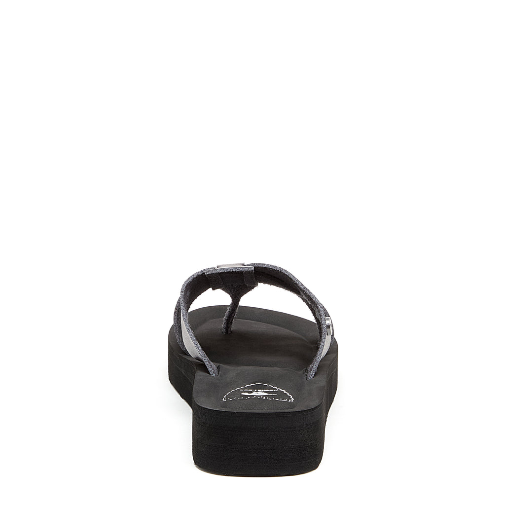 Black flip flop with cushioned footbed, women's casual style – Rocket Dog Wilmer