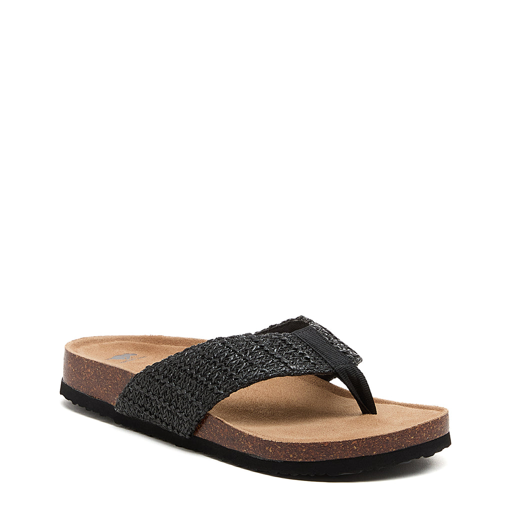 Women's black flip flop, casual and comfortable – Rocket Dog Aloha