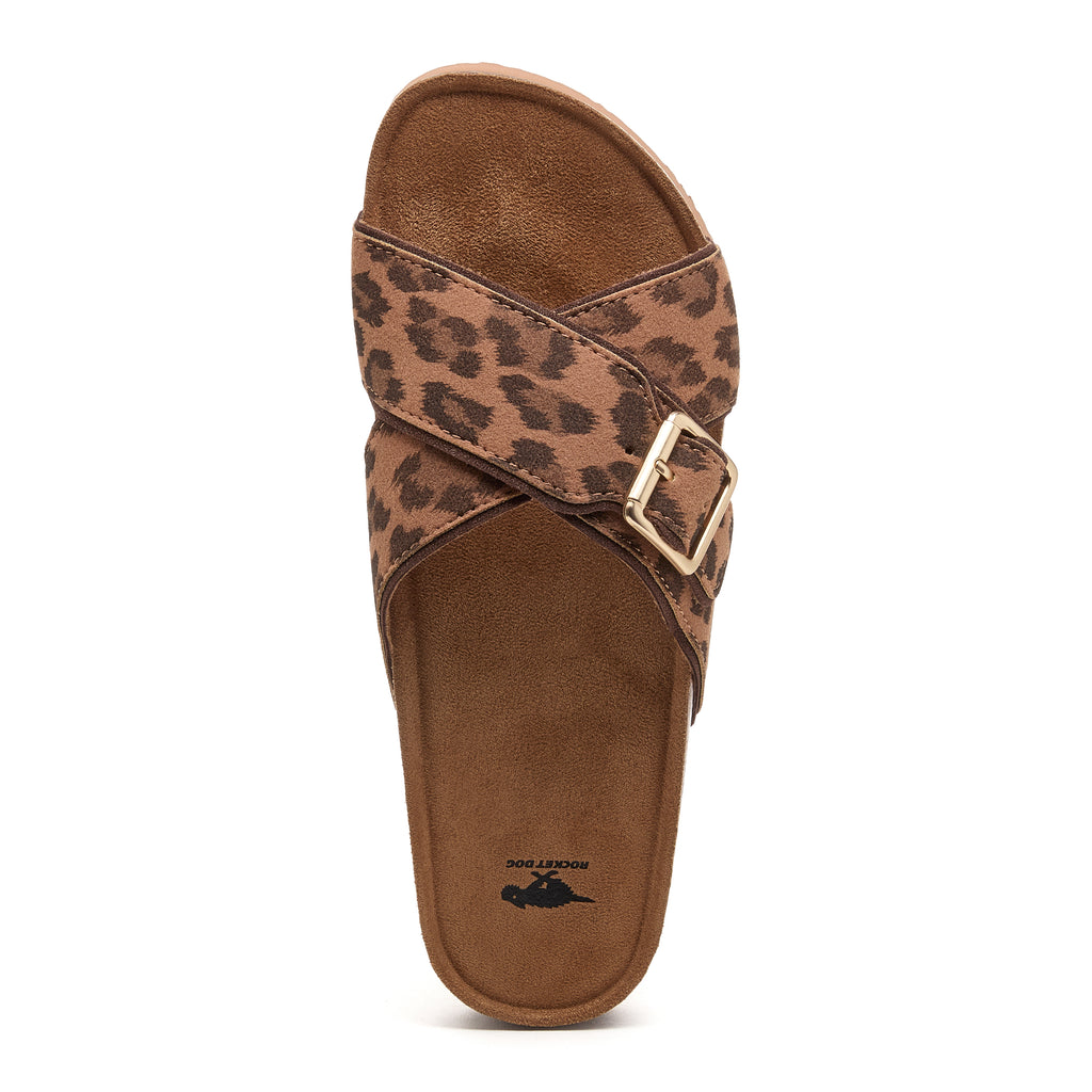 Leopard print women's sandal with Rocket Dog comfort, everyday style