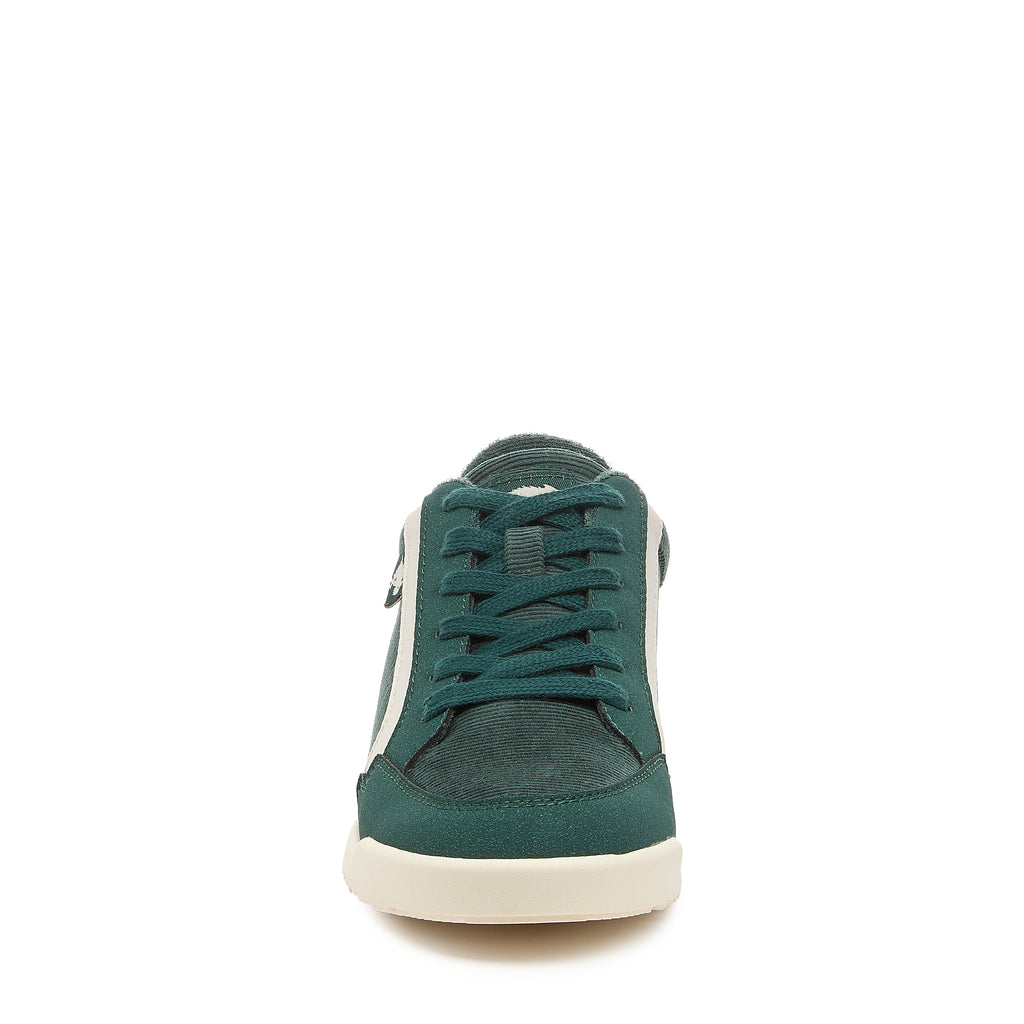 Green women's corduroy sneaker with Rocket Dog comfort, playful style