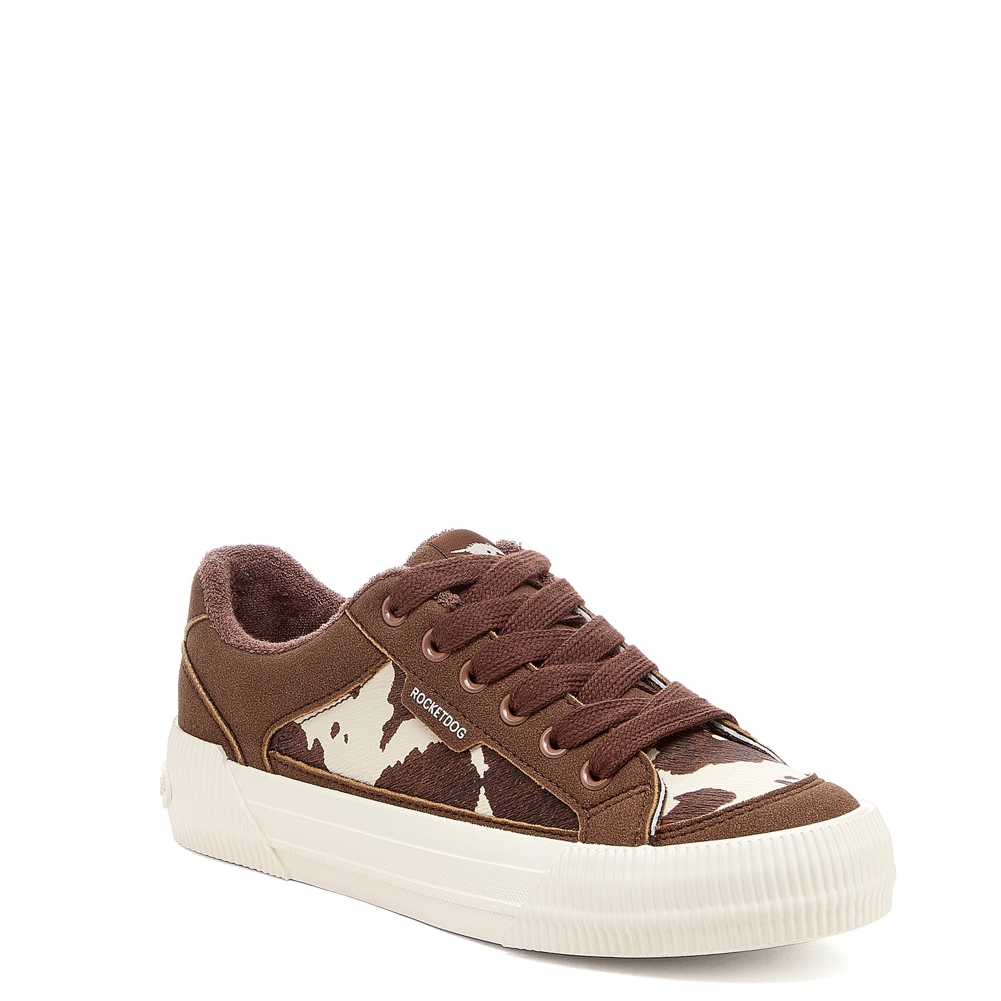 Cheery Brown Cow Print Sneakers