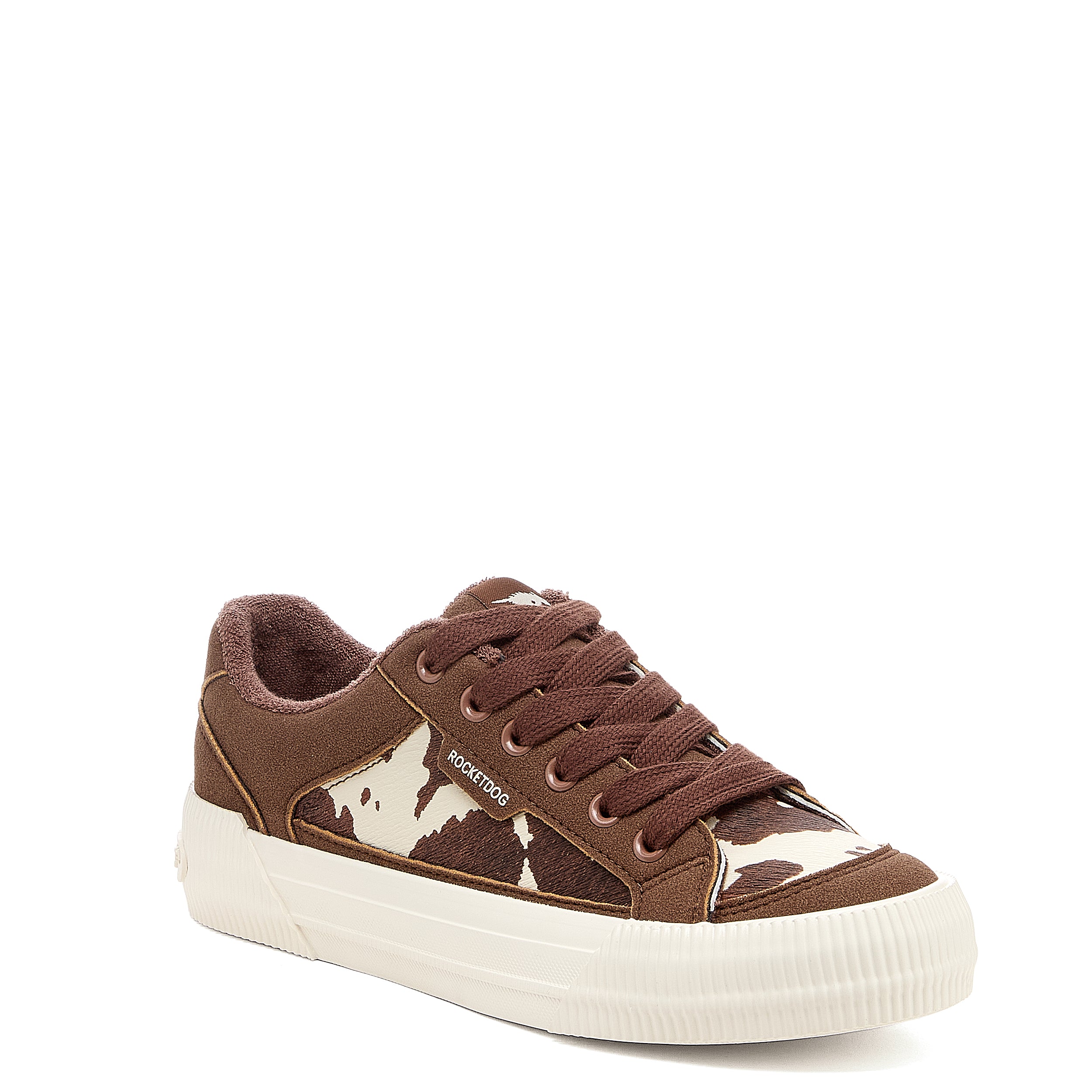 Cheery Brown Cow Print Sneakers