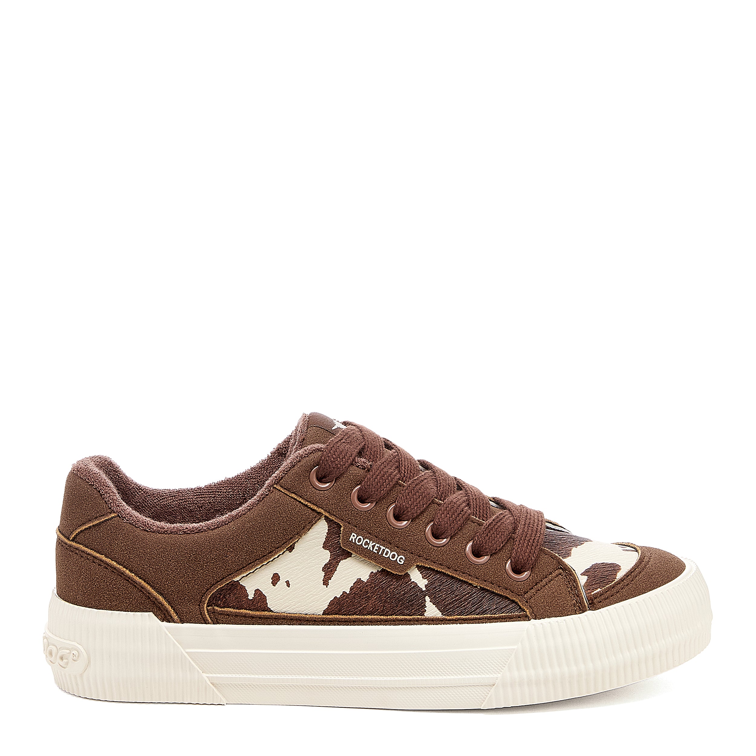 Cheery Brown Cow Print Sneakers