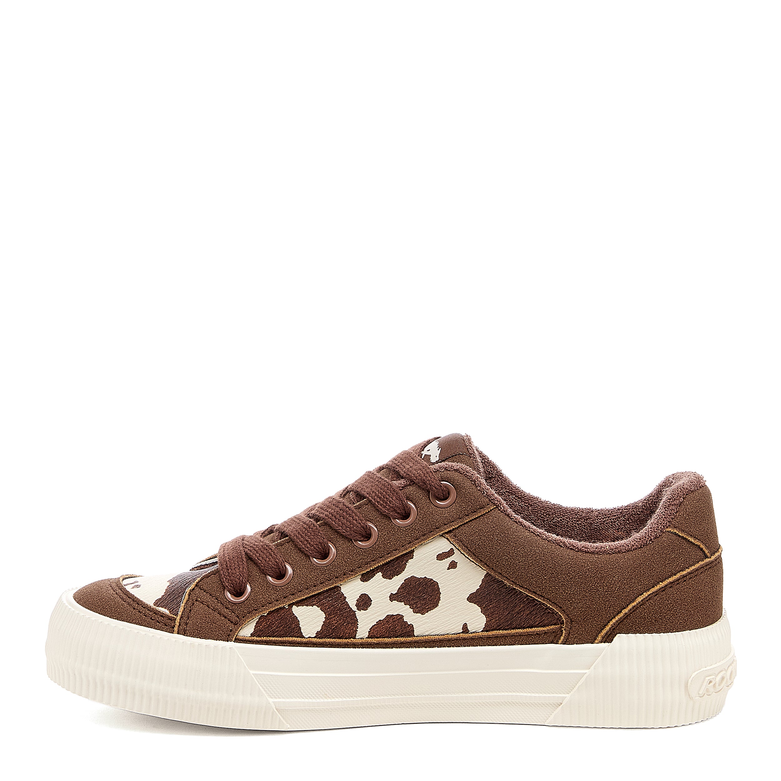 Cheery Brown Cow Print Sneakers