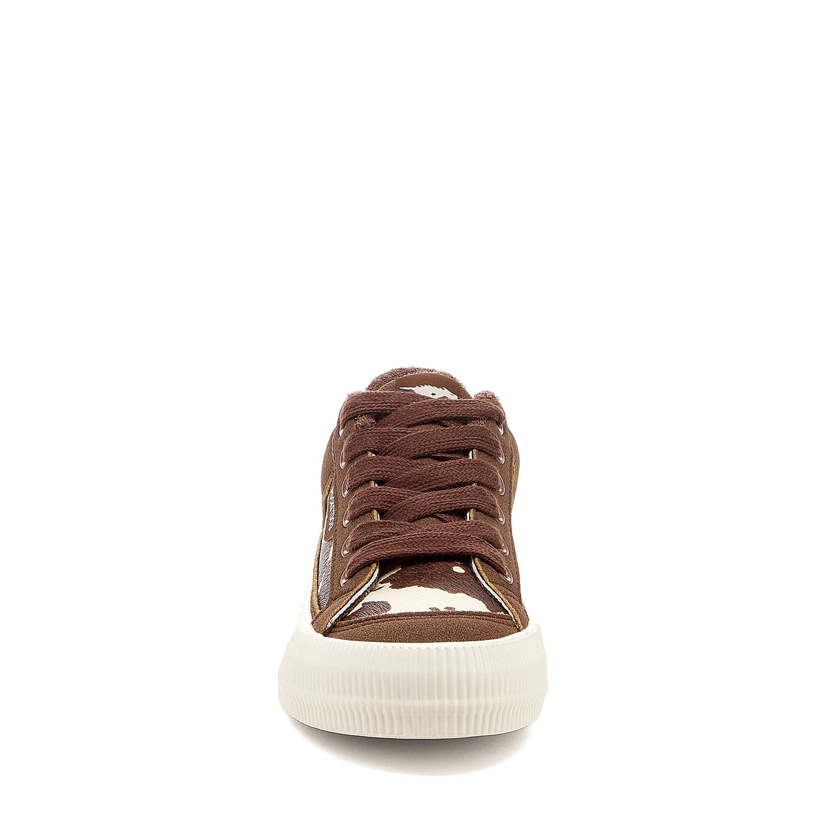 Cheery Brown Cow Print Sneakers