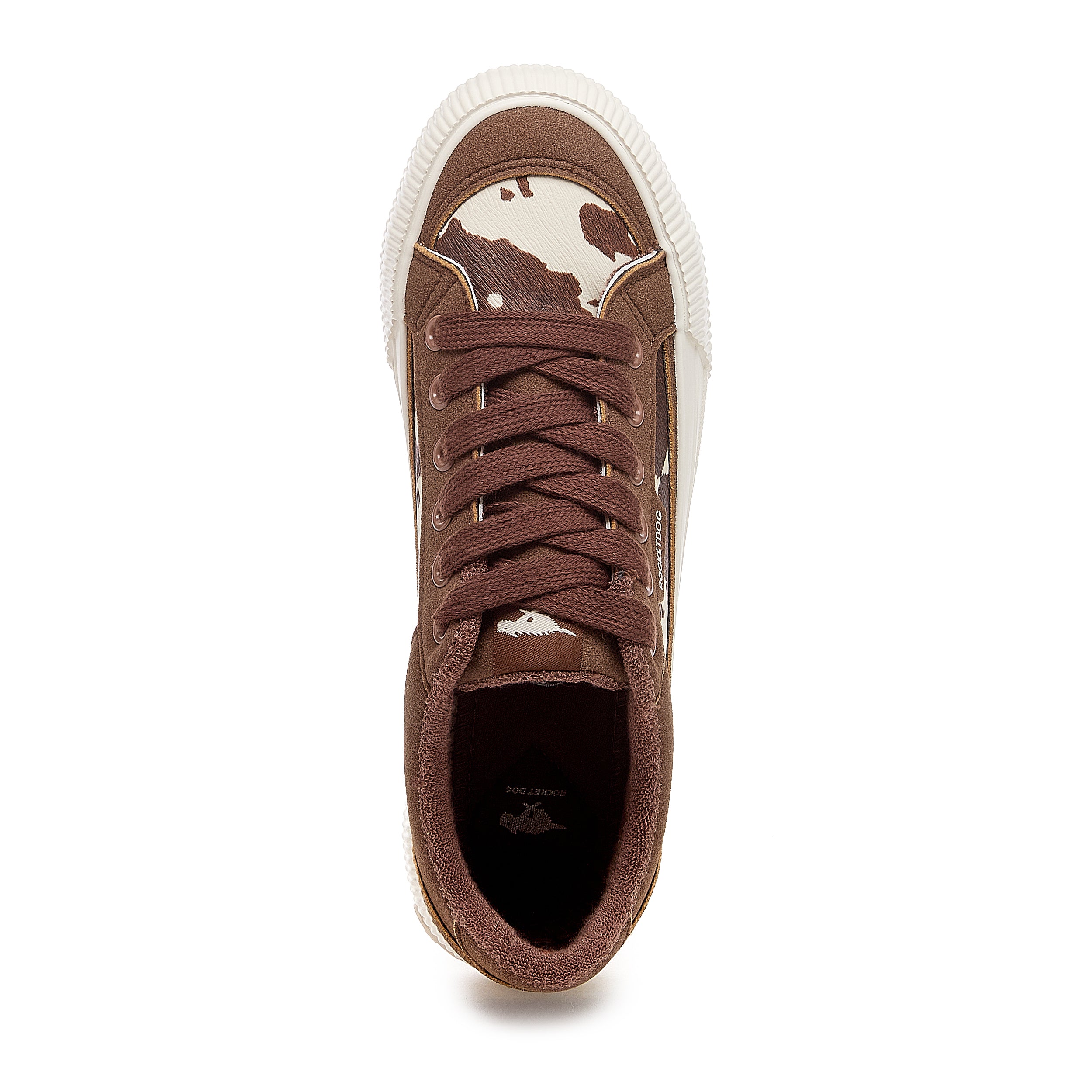 Cheery Brown Cow Print Sneakers