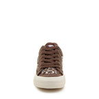 Brown women's sneaker with Rocket Dog comfort, playful style