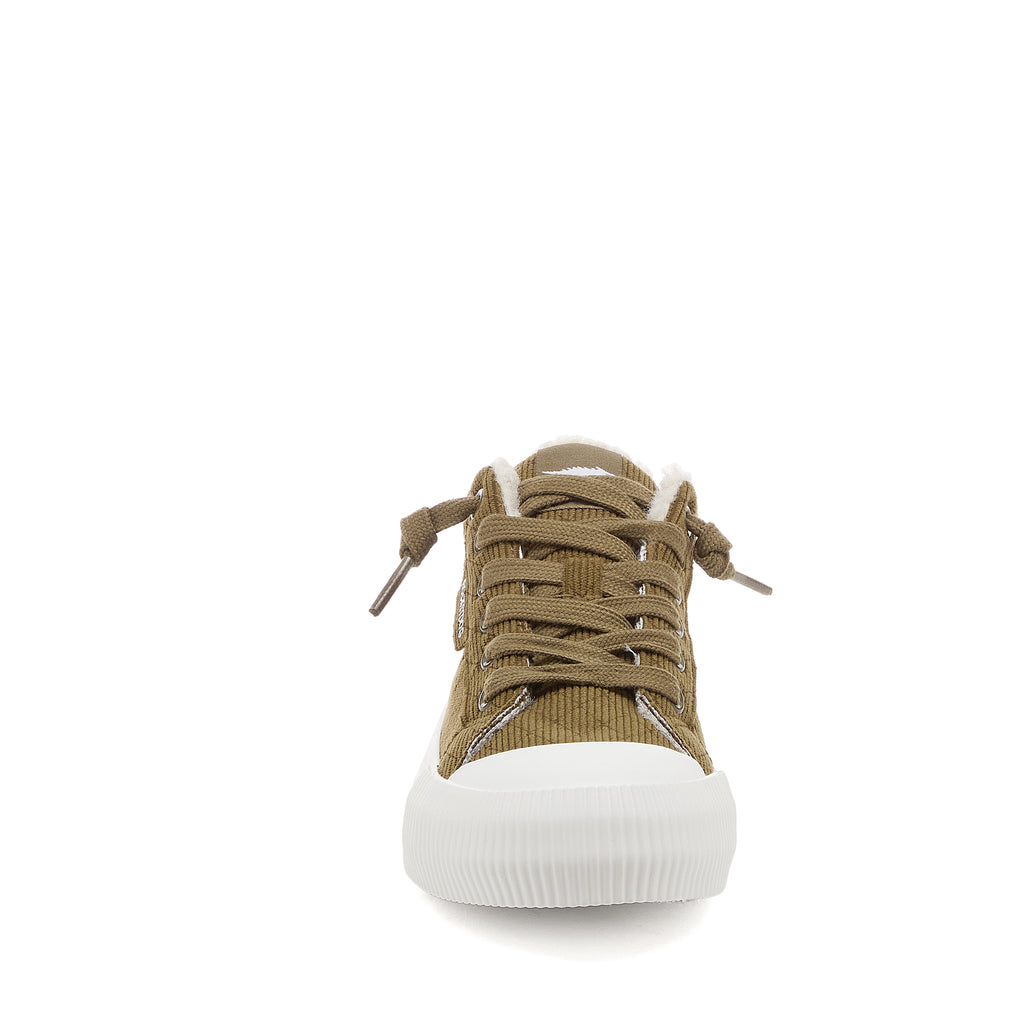 Cheery Olive Corduroy Mule Sneakers