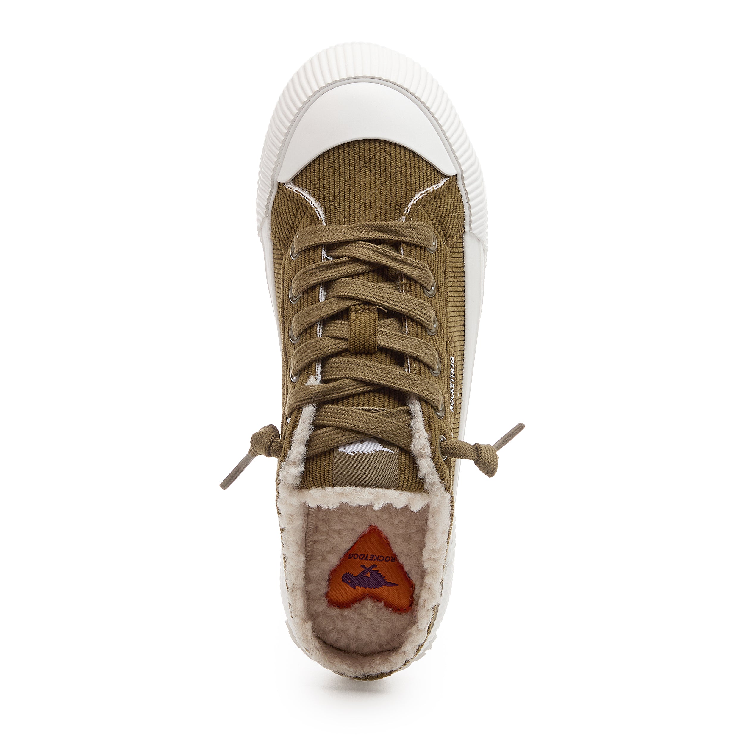 Cheery Olive Corduroy Mule Sneakers