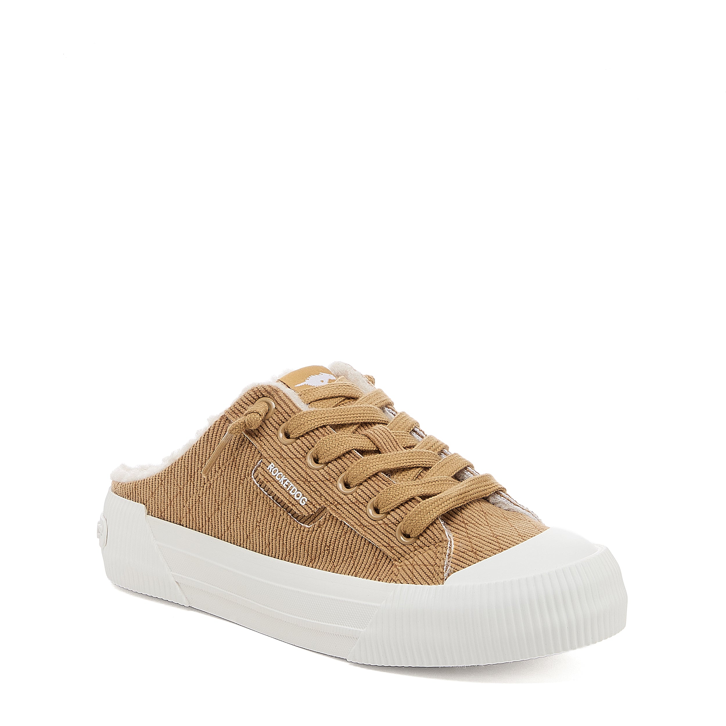 Cheery Tan Corduroy Mule Sneakers