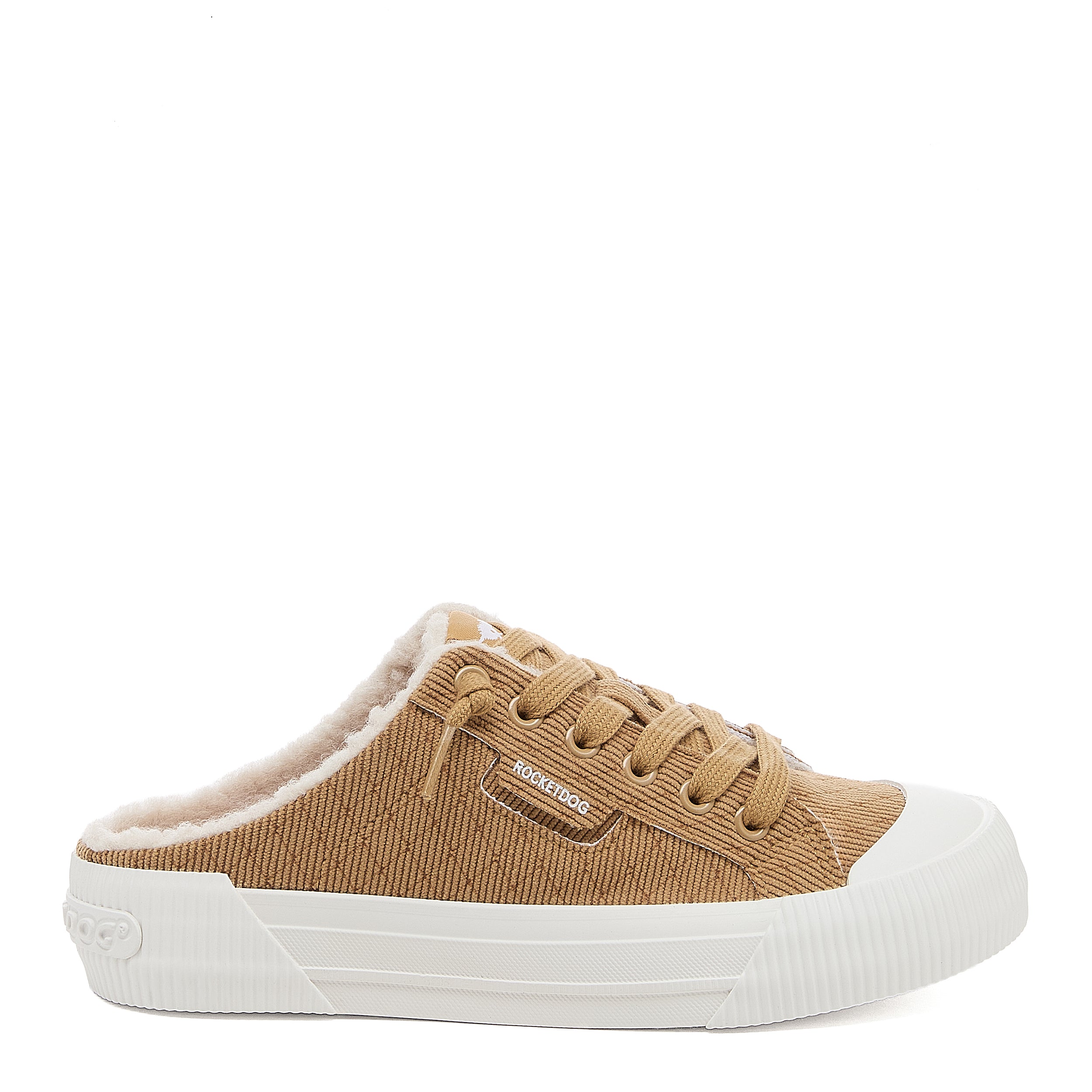 Cheery Tan Corduroy Mule Sneakers