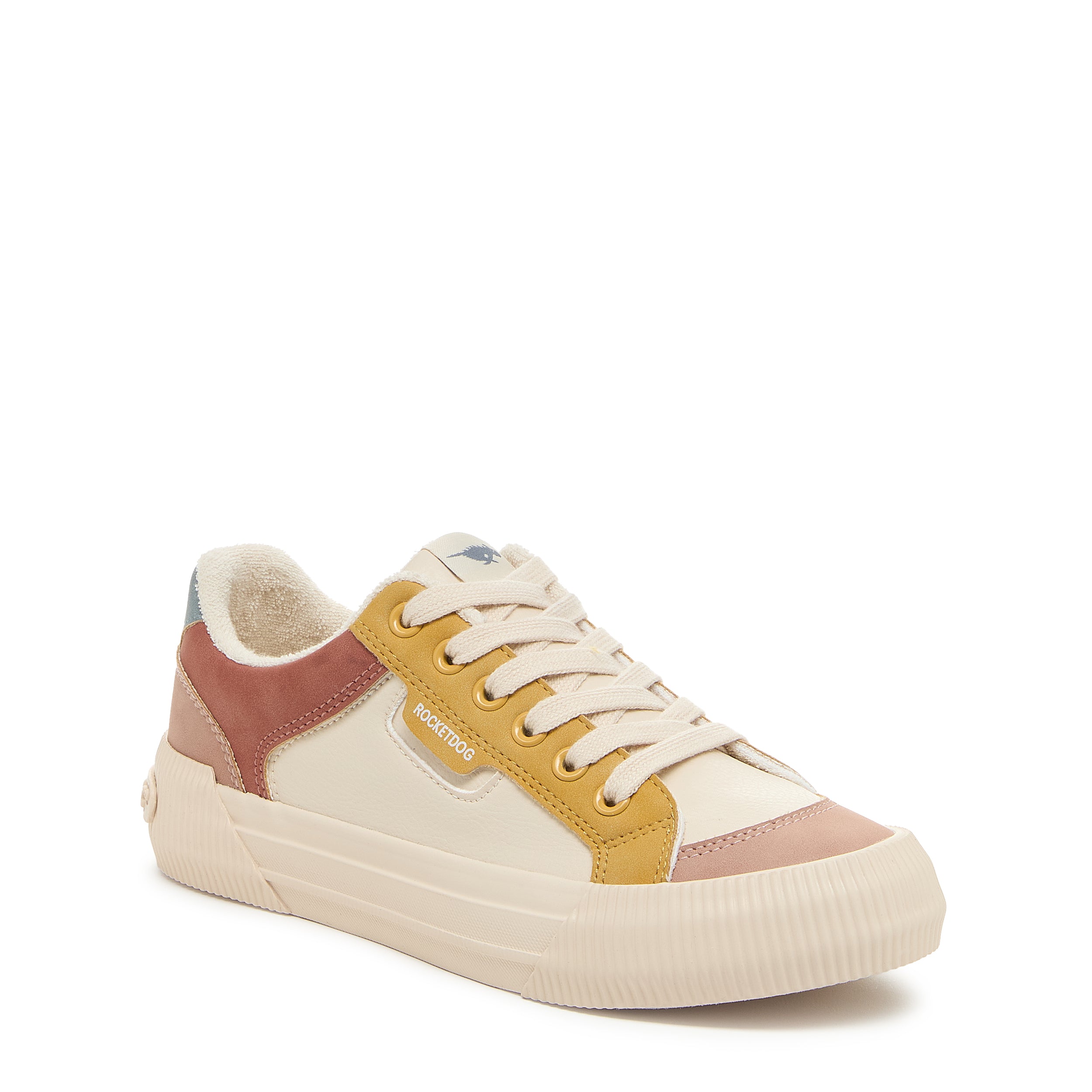 Color block sneaker with cushioned footbed, women's playful style – Rocket Dog Cheery