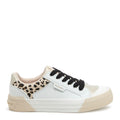 Cheery White Leopard Combo Color Block Sneakers
