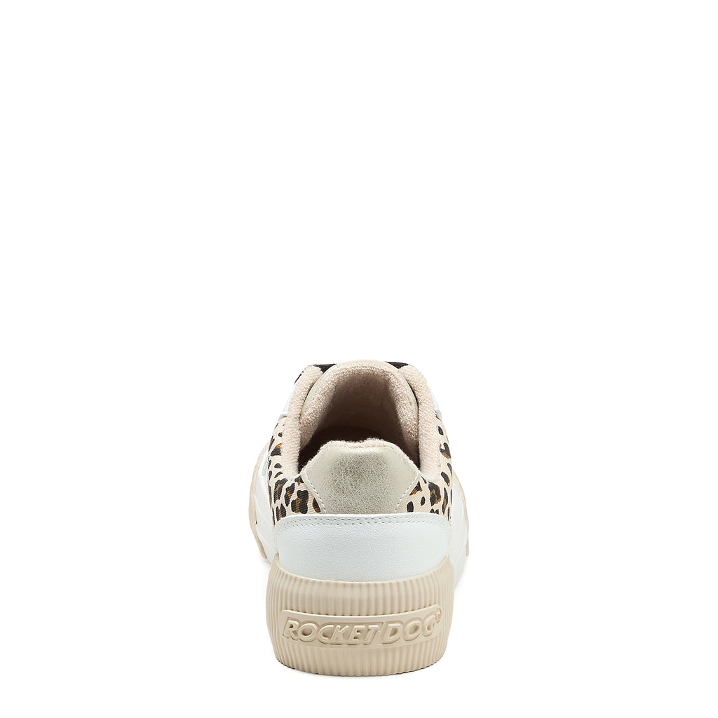 Cheery White Leopard Combo Color Block Sneakers